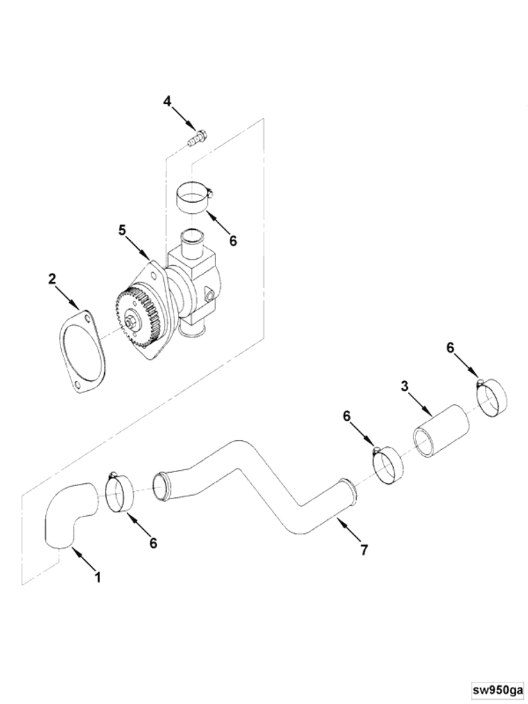 Water Pump | Cummins 3897155 | Seawater Pump Tube