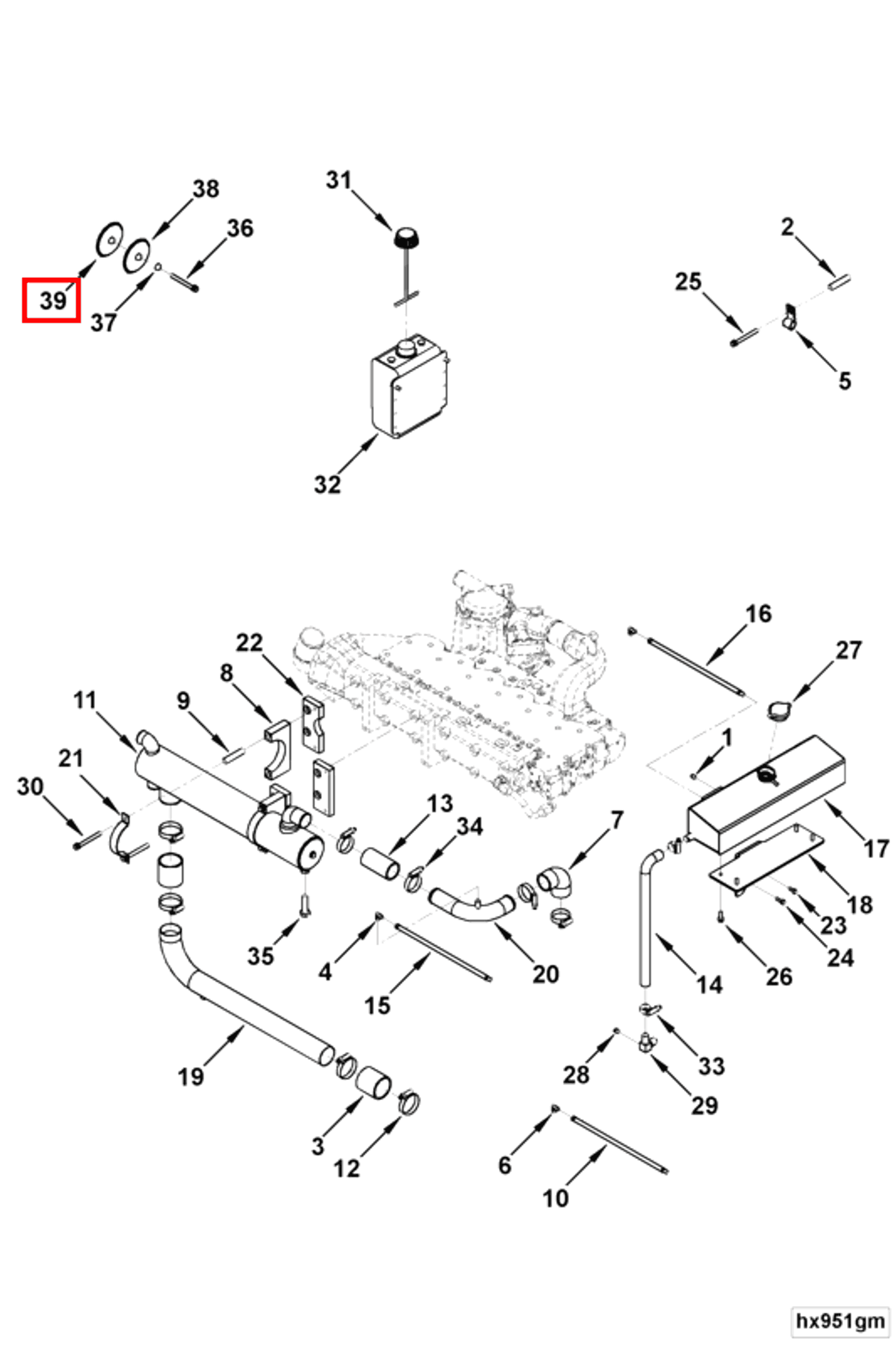 Heat Exchanger | Cummins 3910343 | Heat Exchanger Gasket