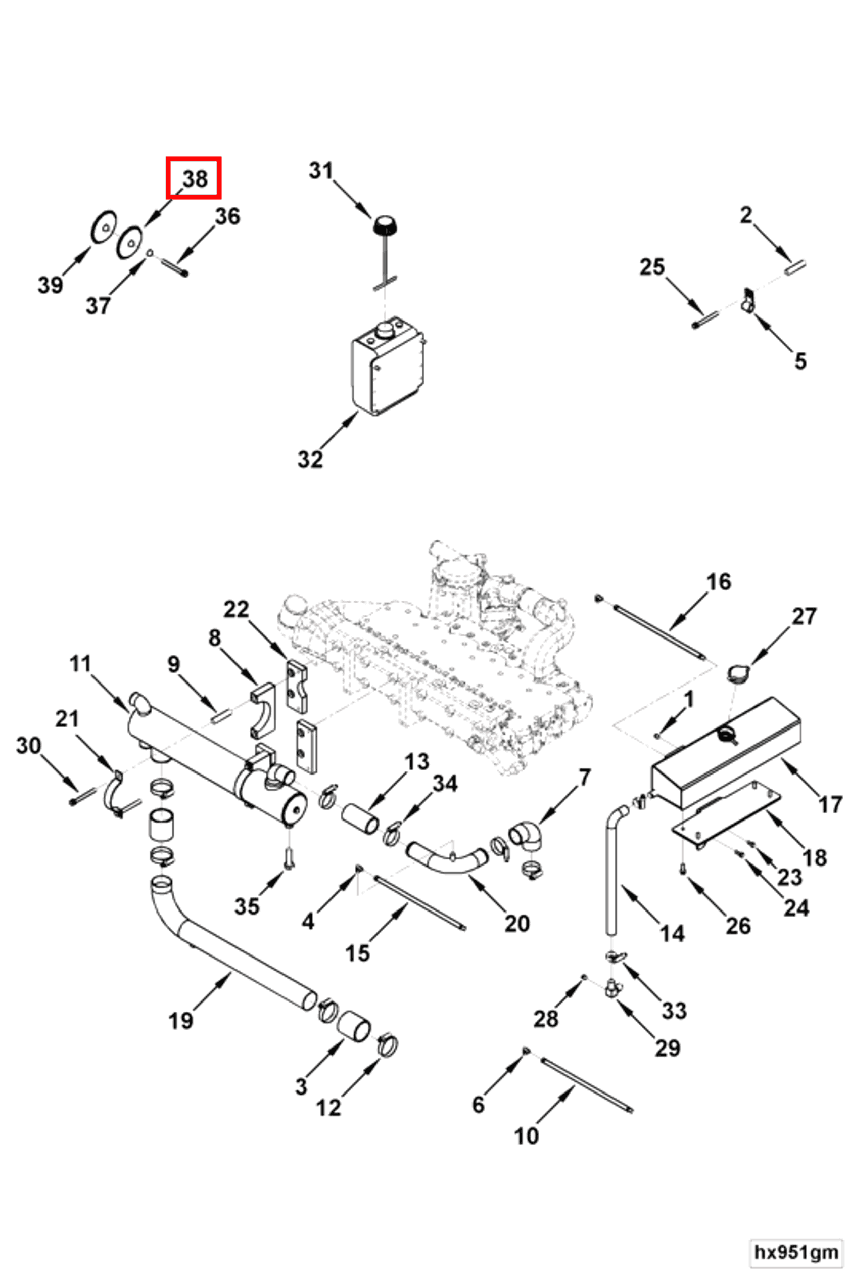 Heat Exchanger | Cummins 3910344 | Heat Exchanger Cover