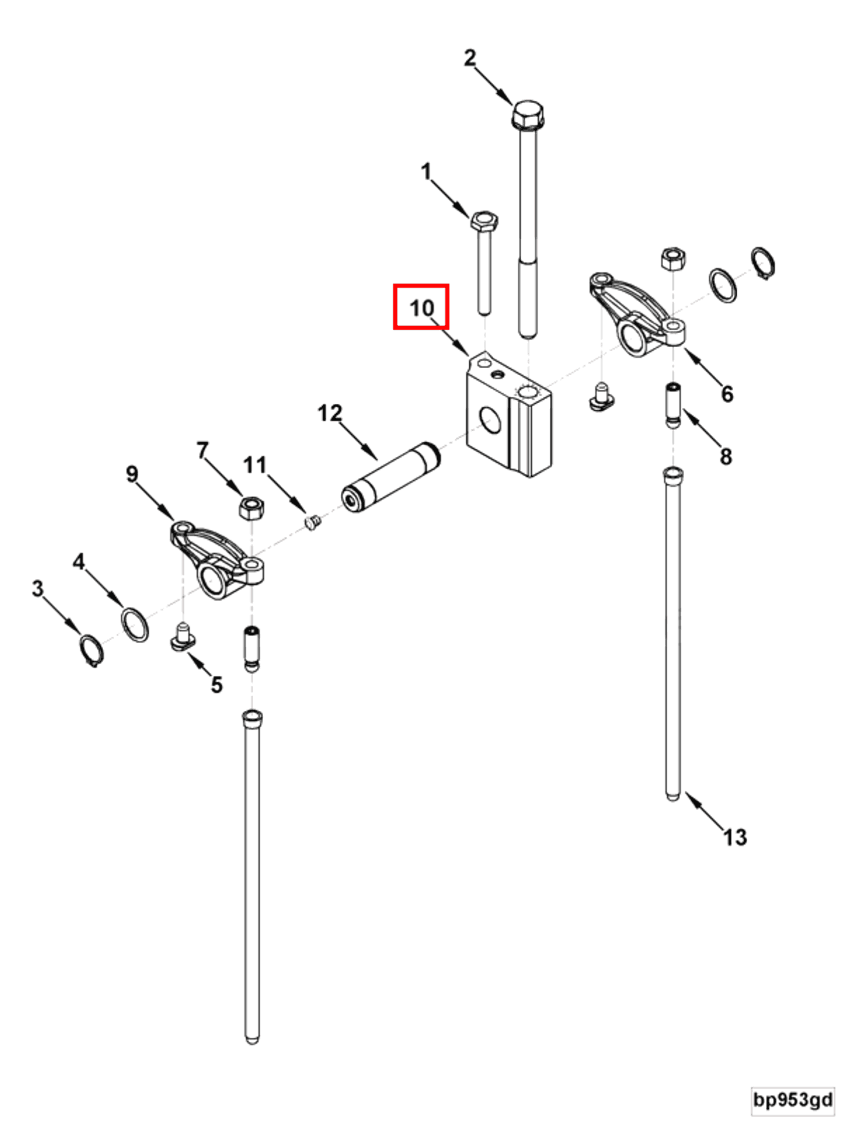 Rocker | Cummins 3911423 | Rocker Lever Support