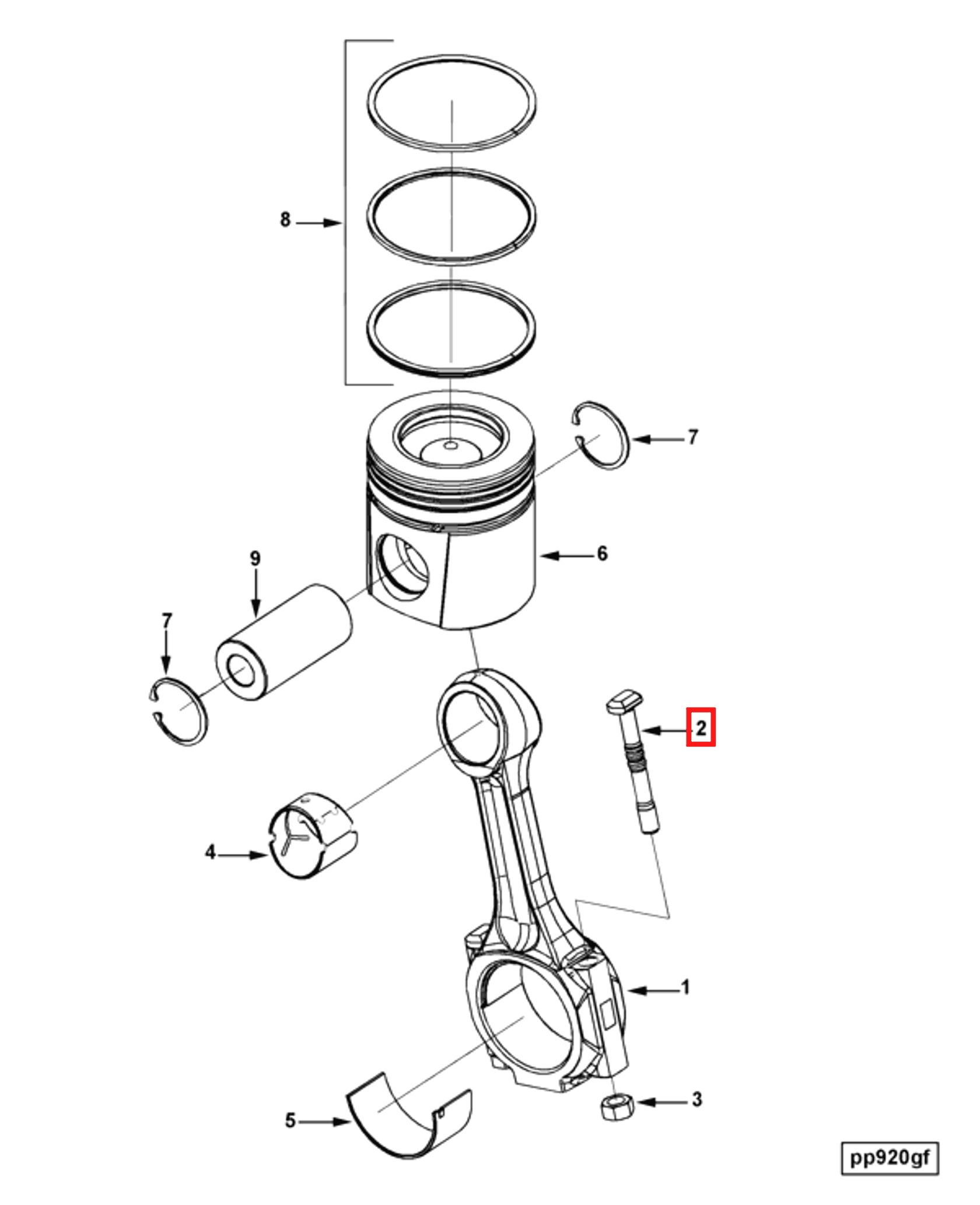 Rod | Cummins 3924351 | Connecting Rod Bolt
