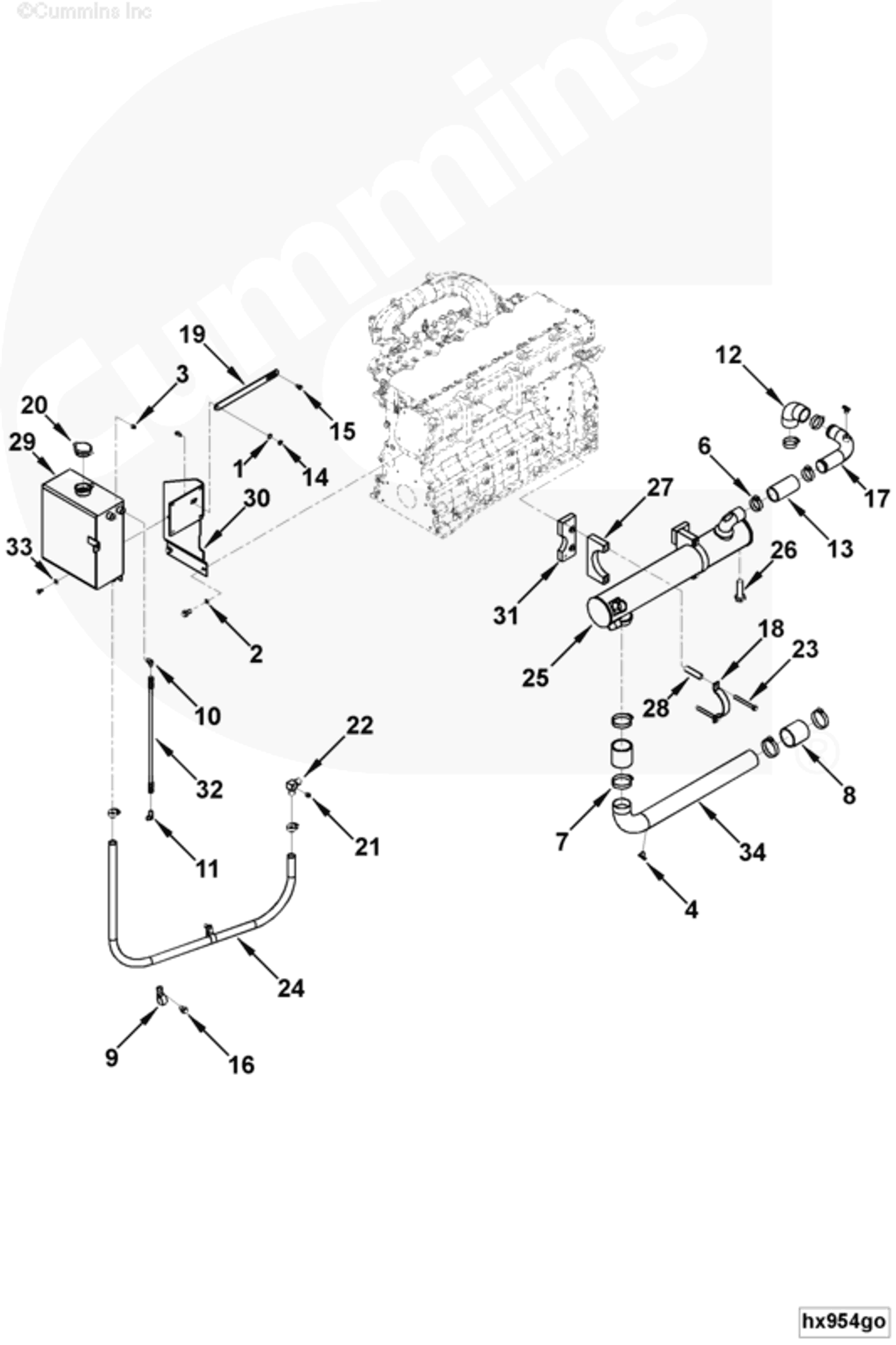 Heat Exchanger | Cummins 3930791 | Heat Exchanger