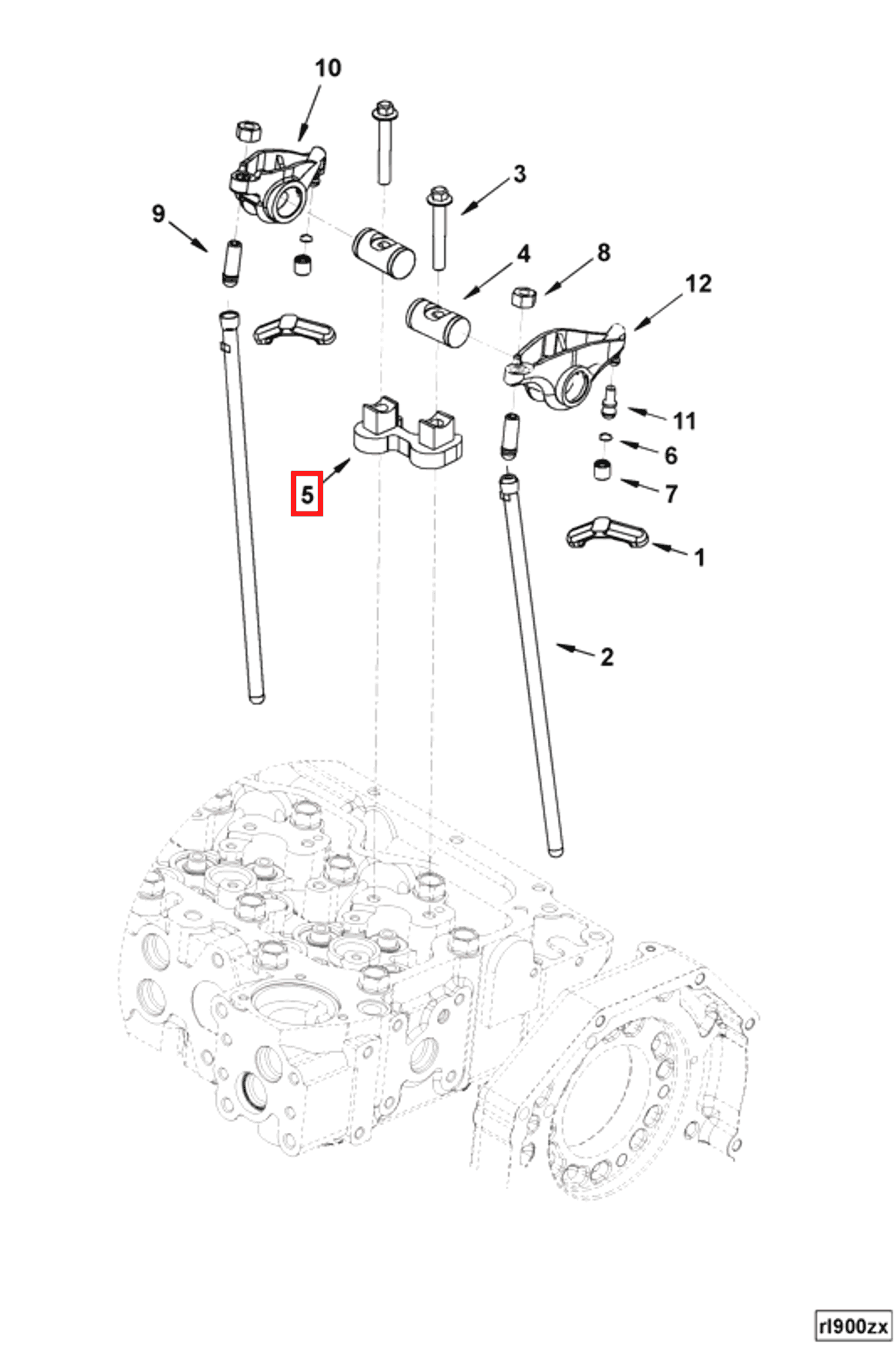 Rocker | Cummins 3941559 | Rocker Lever Support