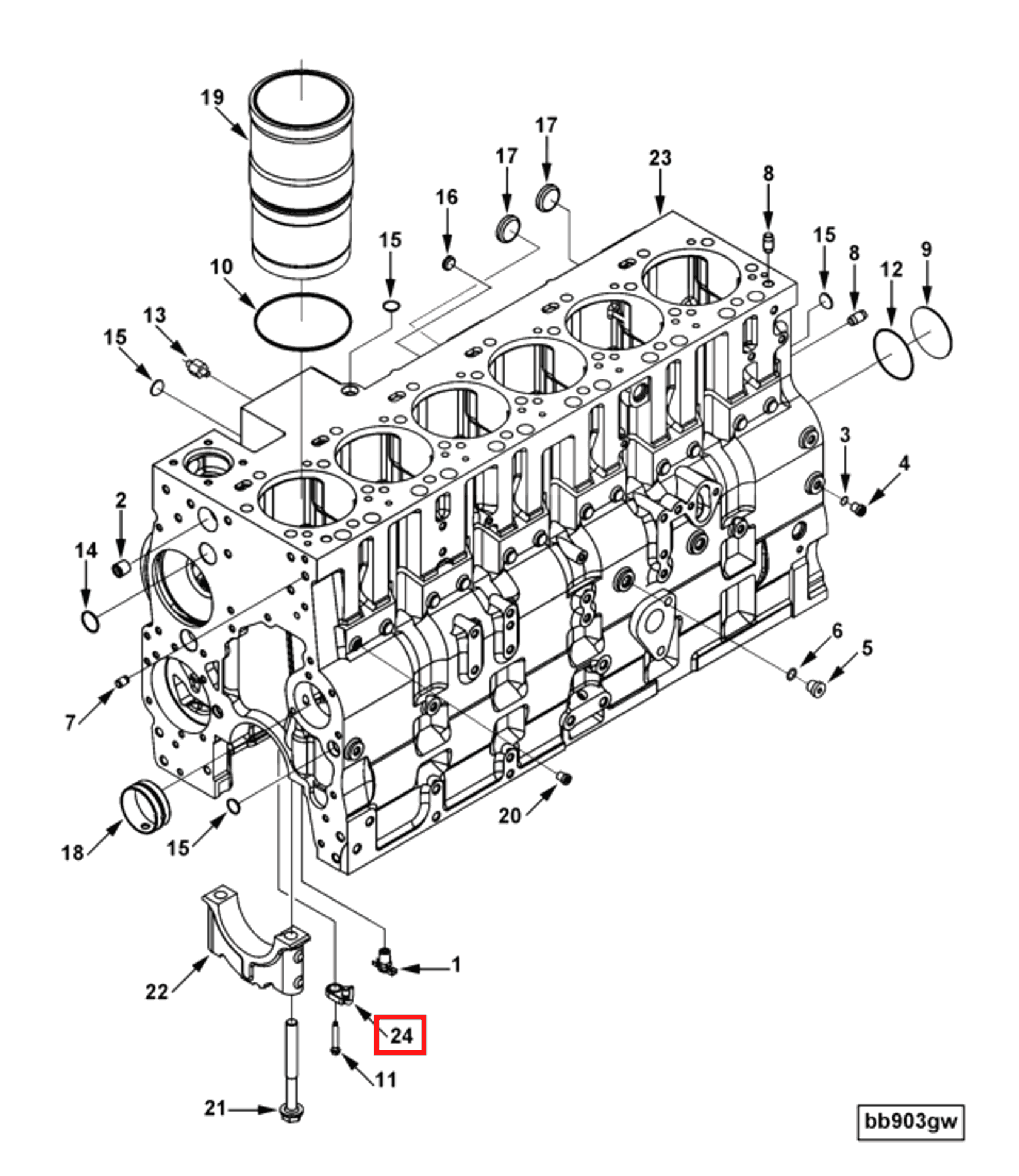 Piston | Cummins 3959291 | Piston Cooling Nozzle