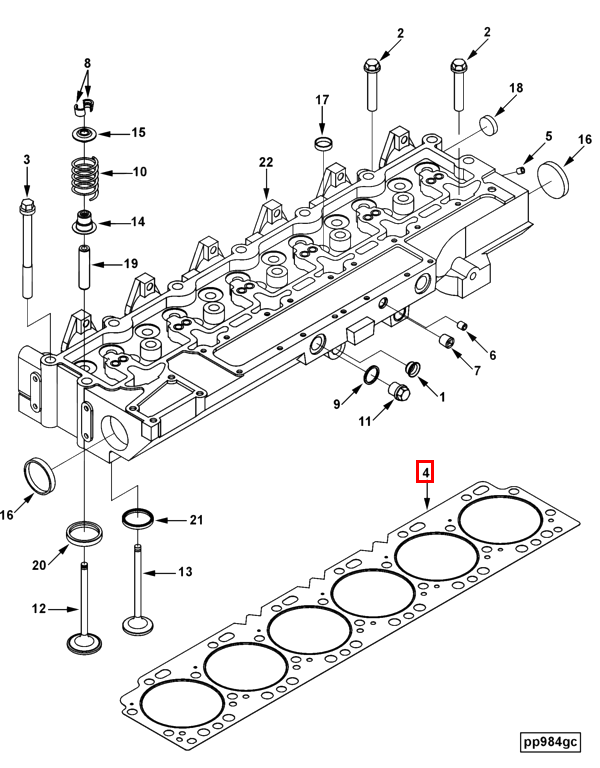 Cylinder Head | Cummins 3969609 | Cylinder Head Gasket