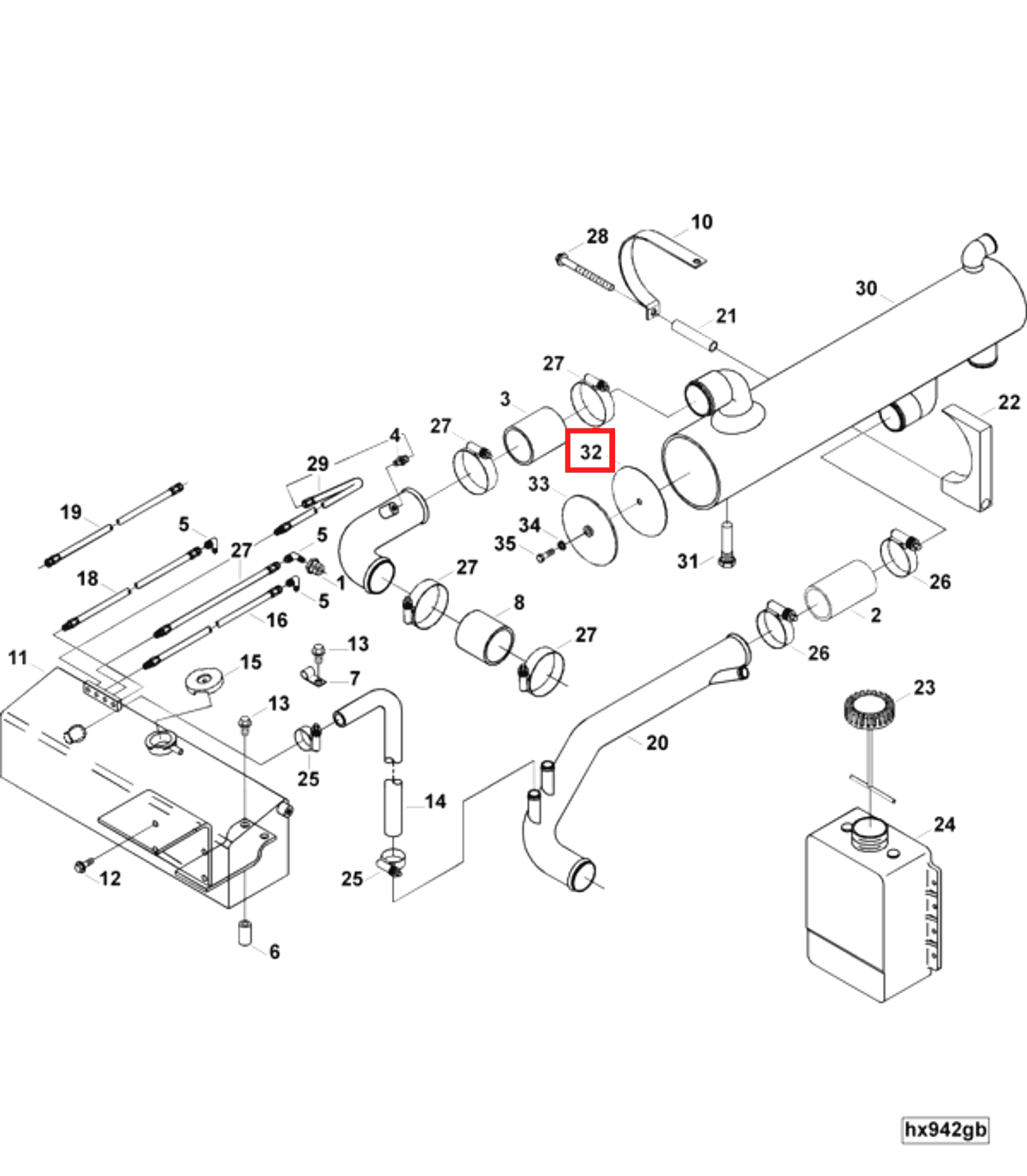 Heat Exchanger | Cummins 3975188 | Heat Exchanger Gasket