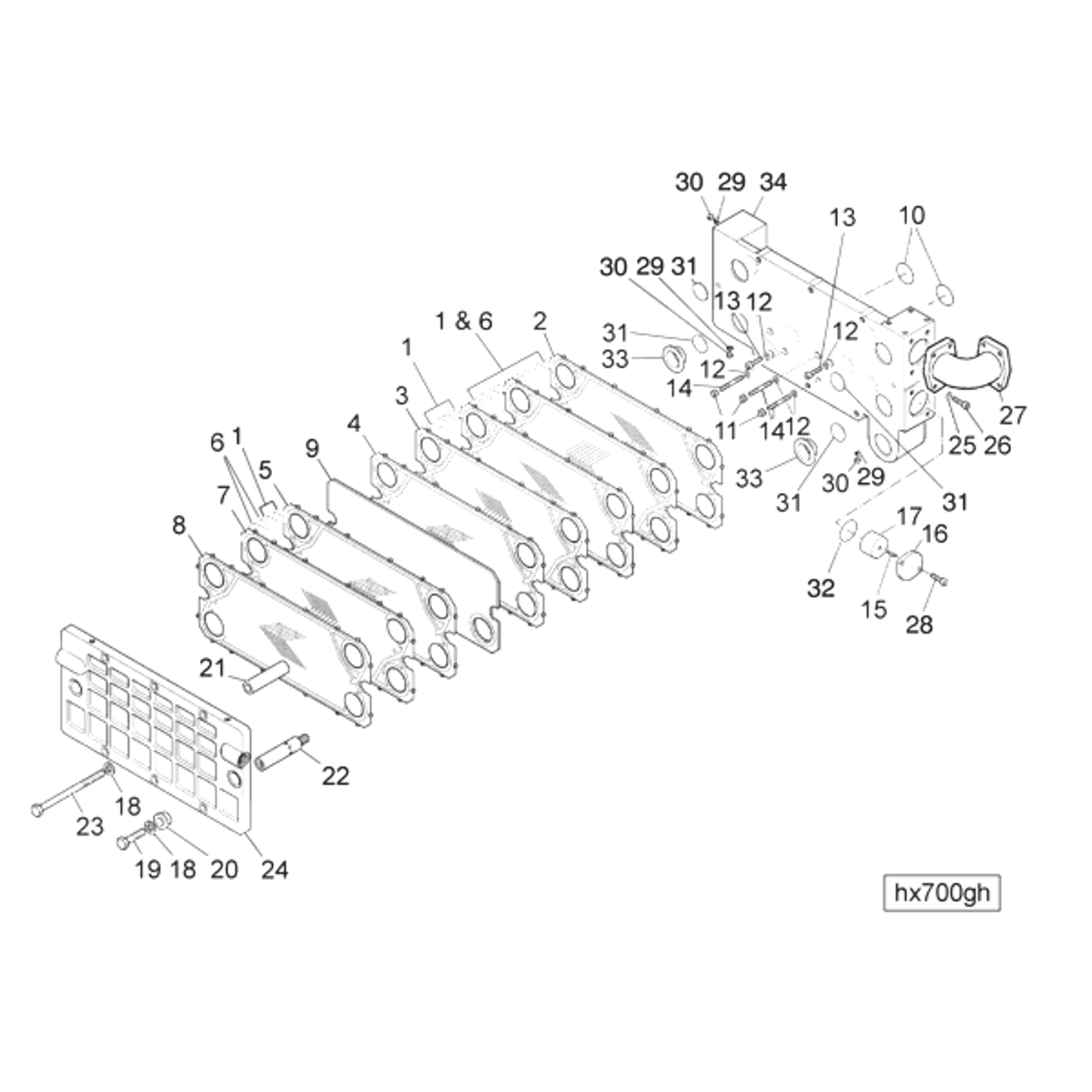 Heat Exchanger | Cummins 4012593 | Heat Exchanger Gasket