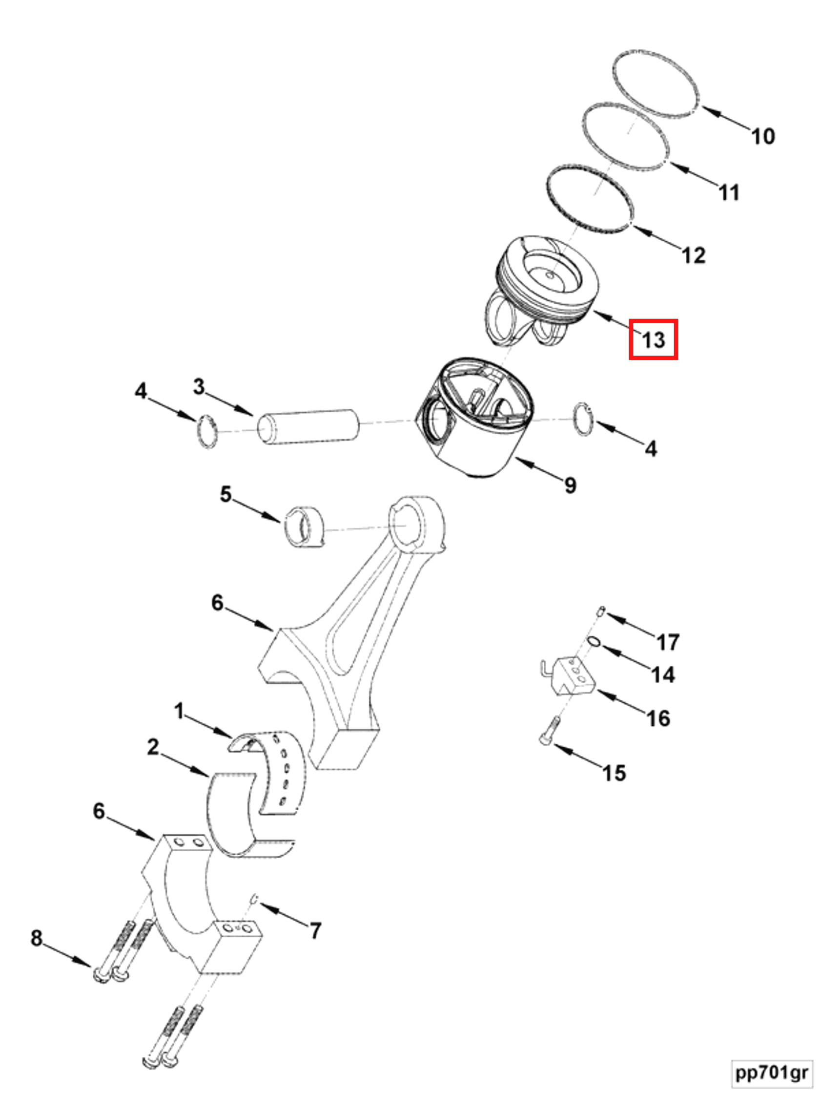 Piston | Cummins 4013045 | Piston Top