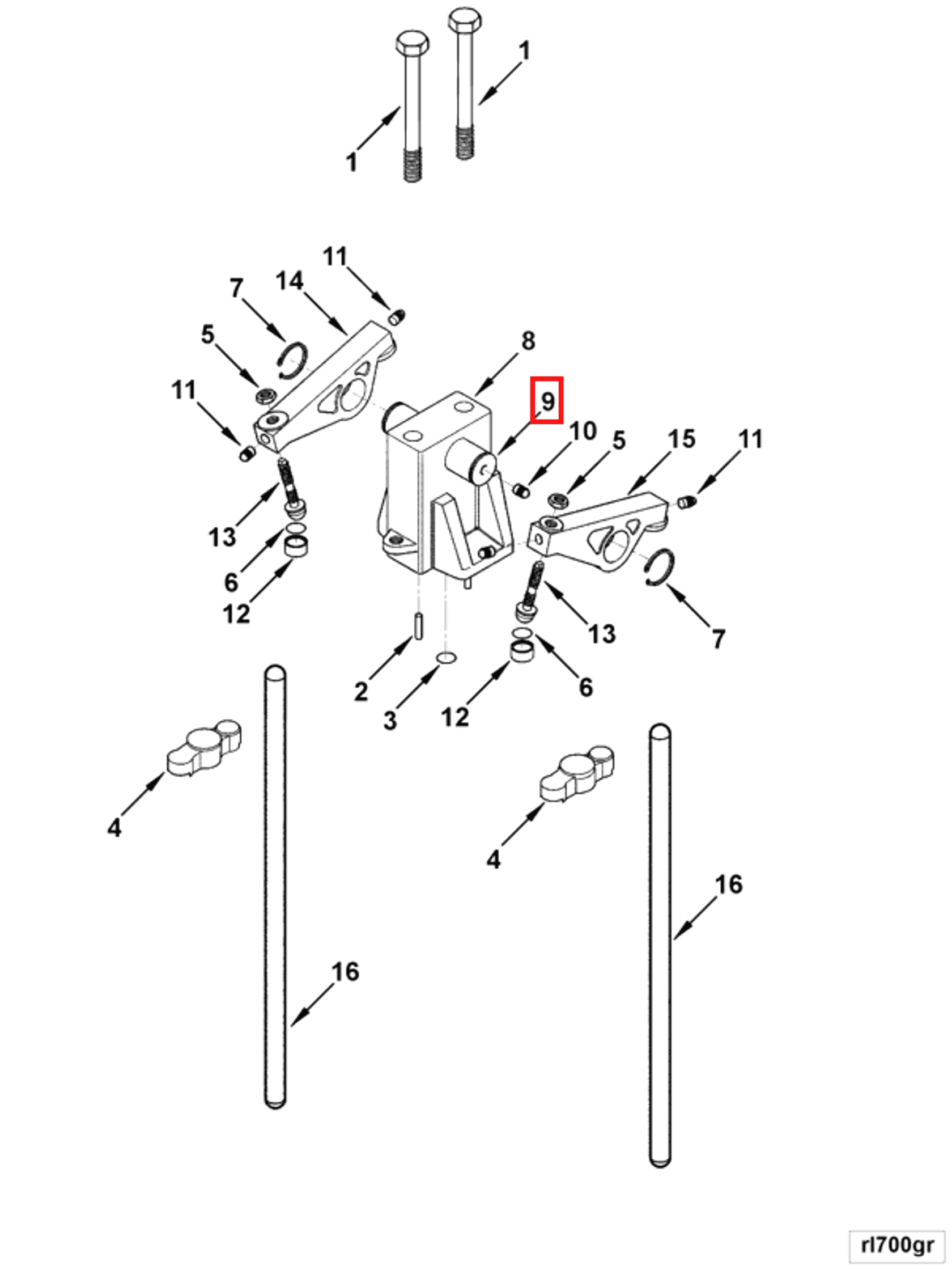 Rocker | Cummins 4014492 | Rocker Lever Shaft