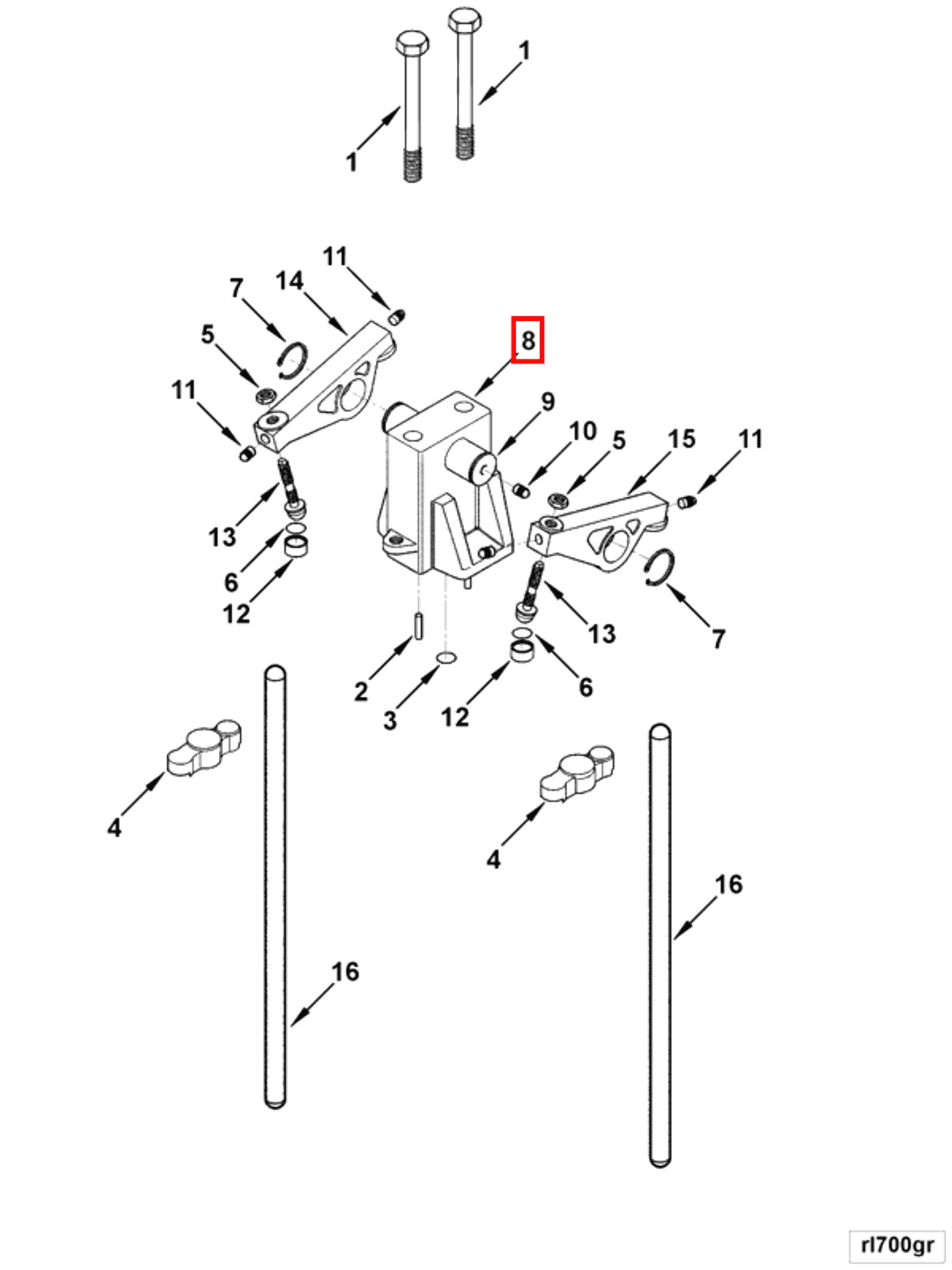 Rocker | Cummins 4015026 | Rocker Lever Support