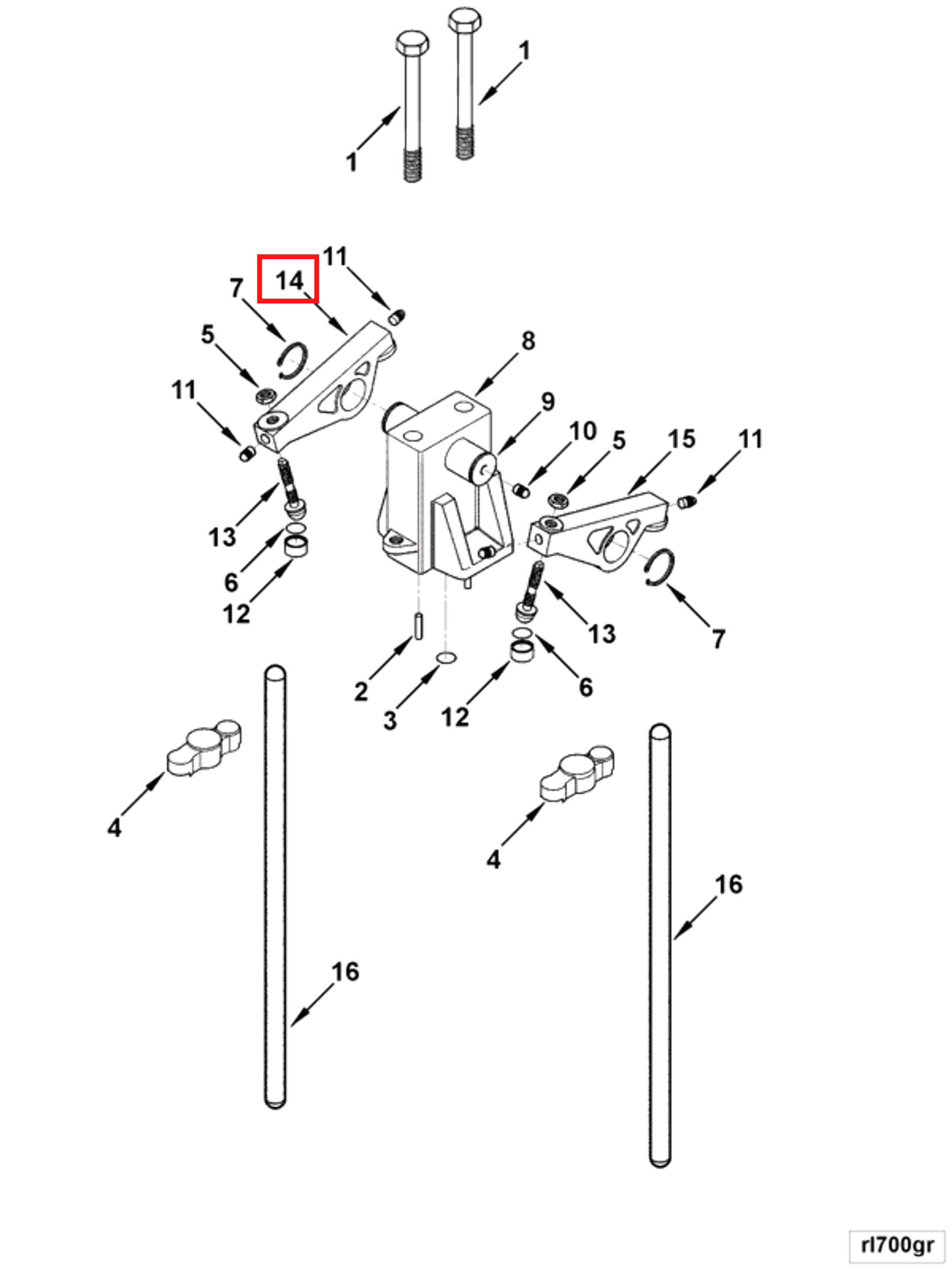 Rocker | Cummins 4015027 | Rocker Lever