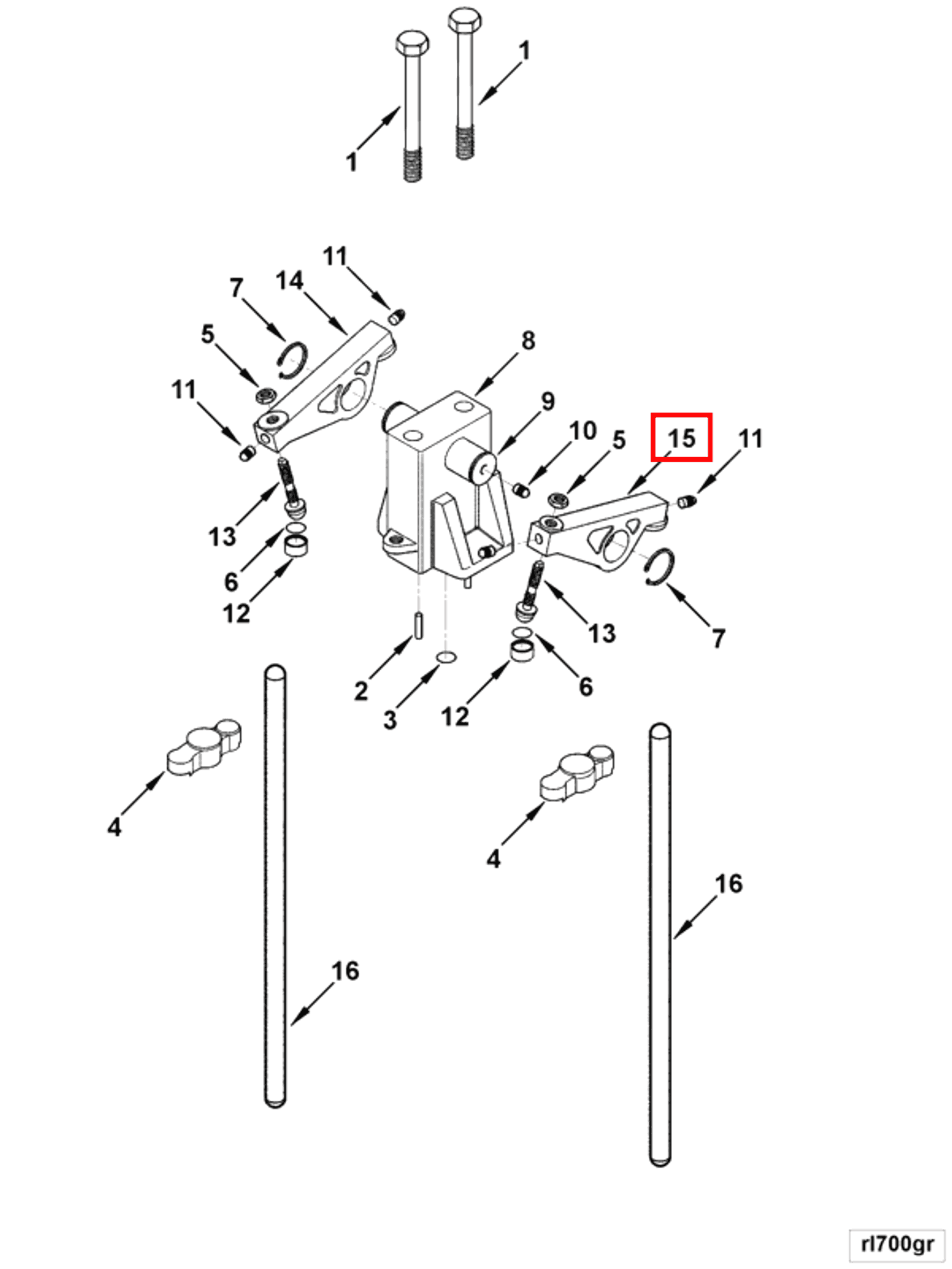 Rocker | Cummins 4015028 | Rocker Lever