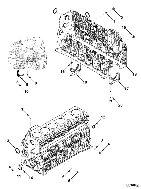 Cylinder Blok | Cummins 4025230 | Cylinder Block Hardware Kit