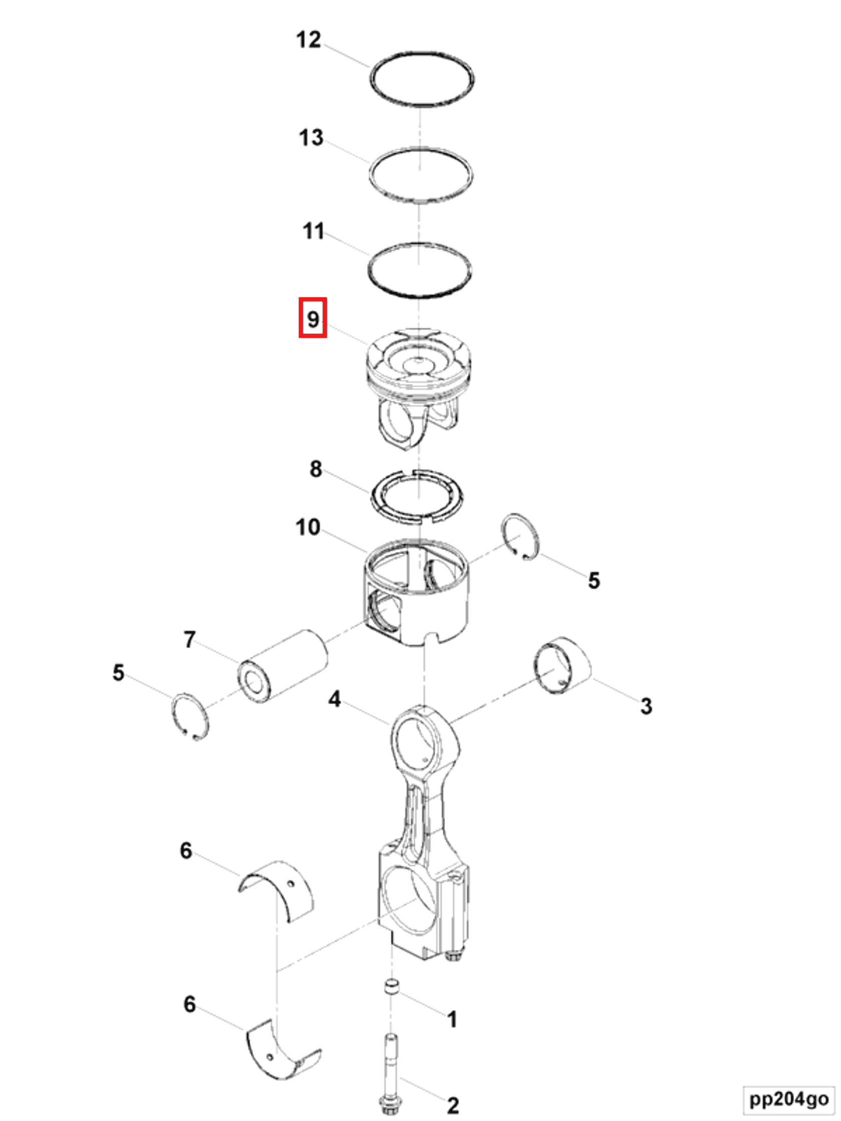 Piston | Cummins 4059947 | Piston Top