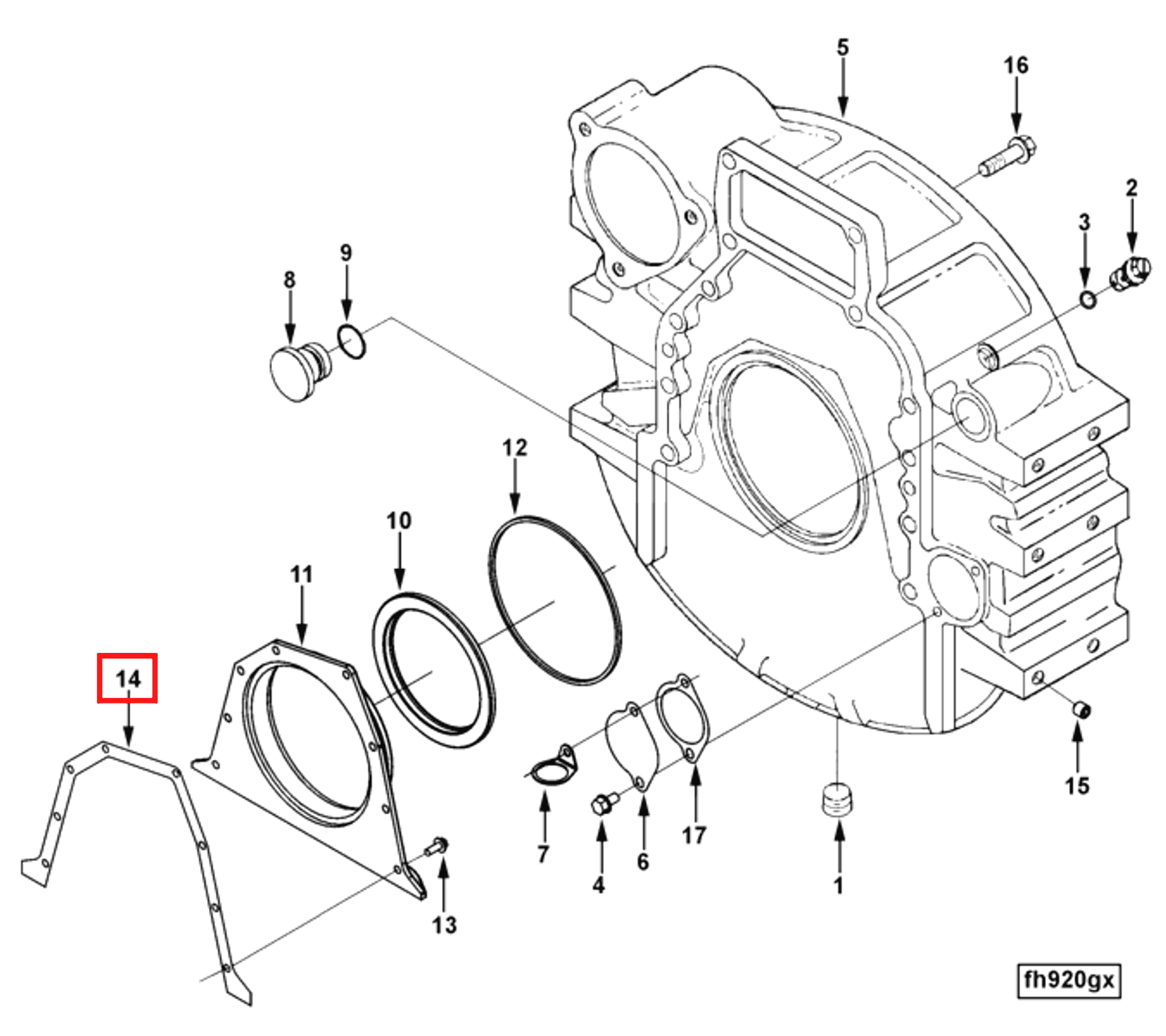 Gasket | Cummins 4063428 | Rear Cover Gasket