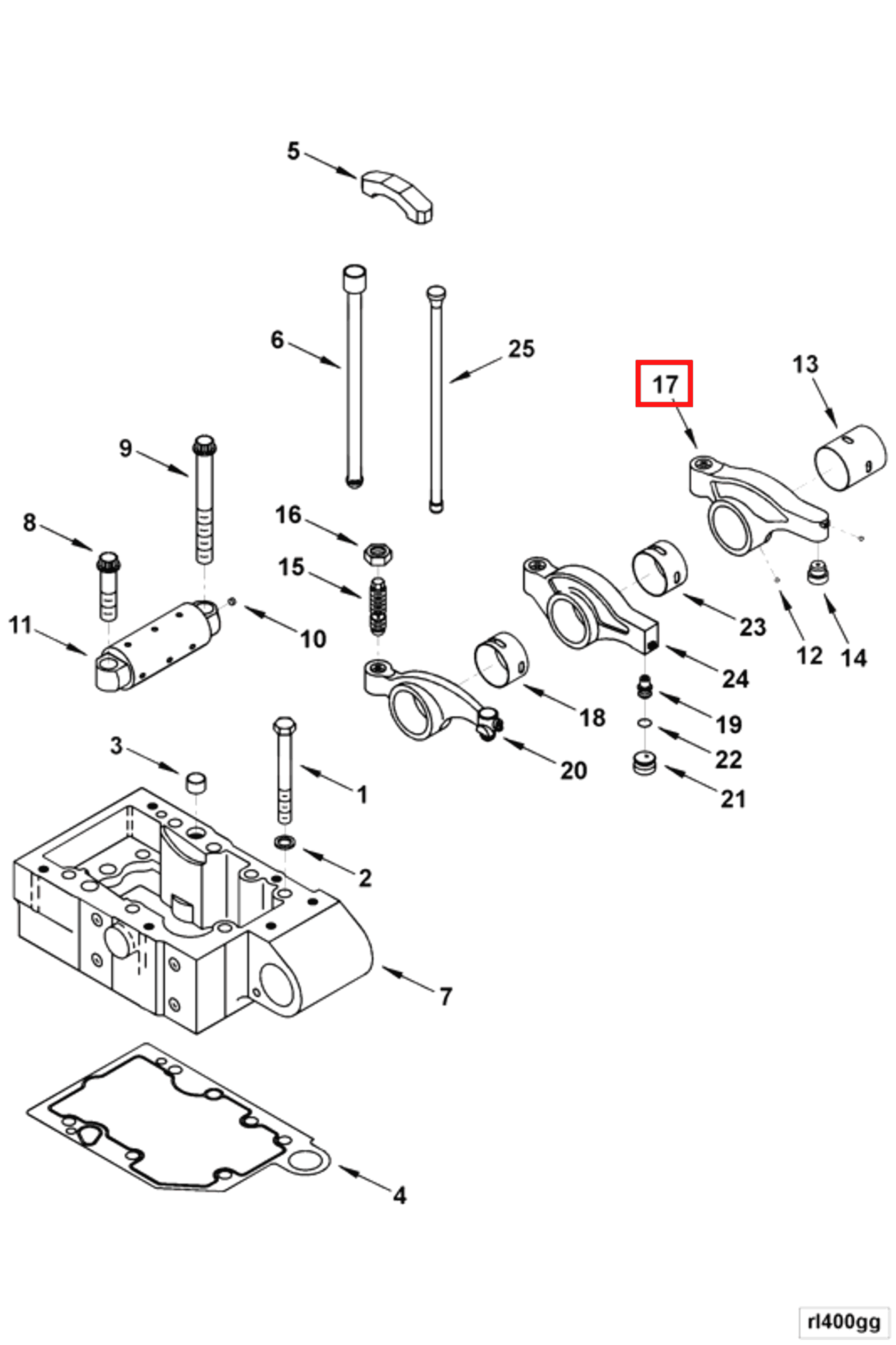 Rocker | Cummins 4065629 | Rocker Lever