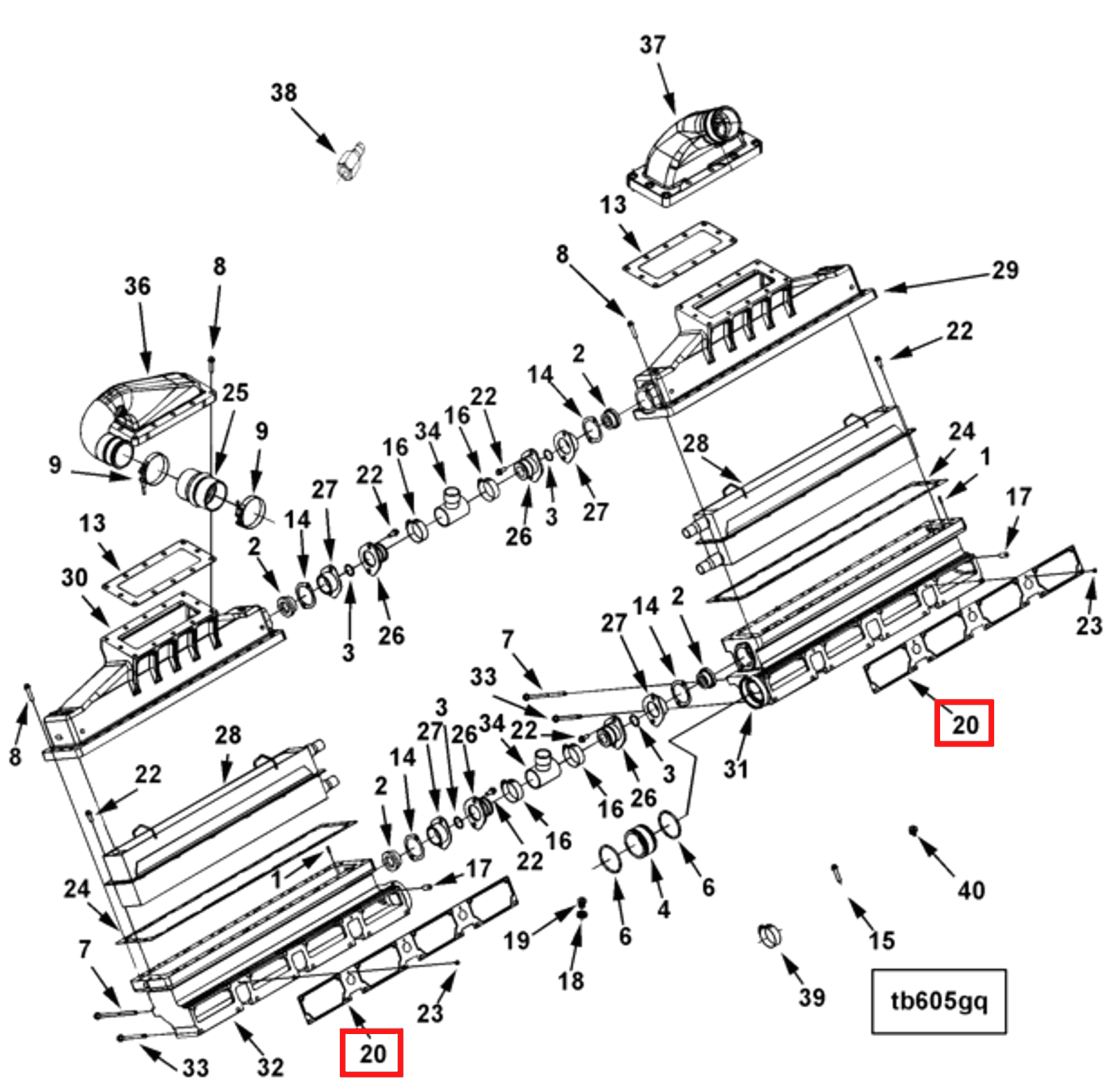 Gasket | Cummins 4066038 | Intake Manifold Gasket