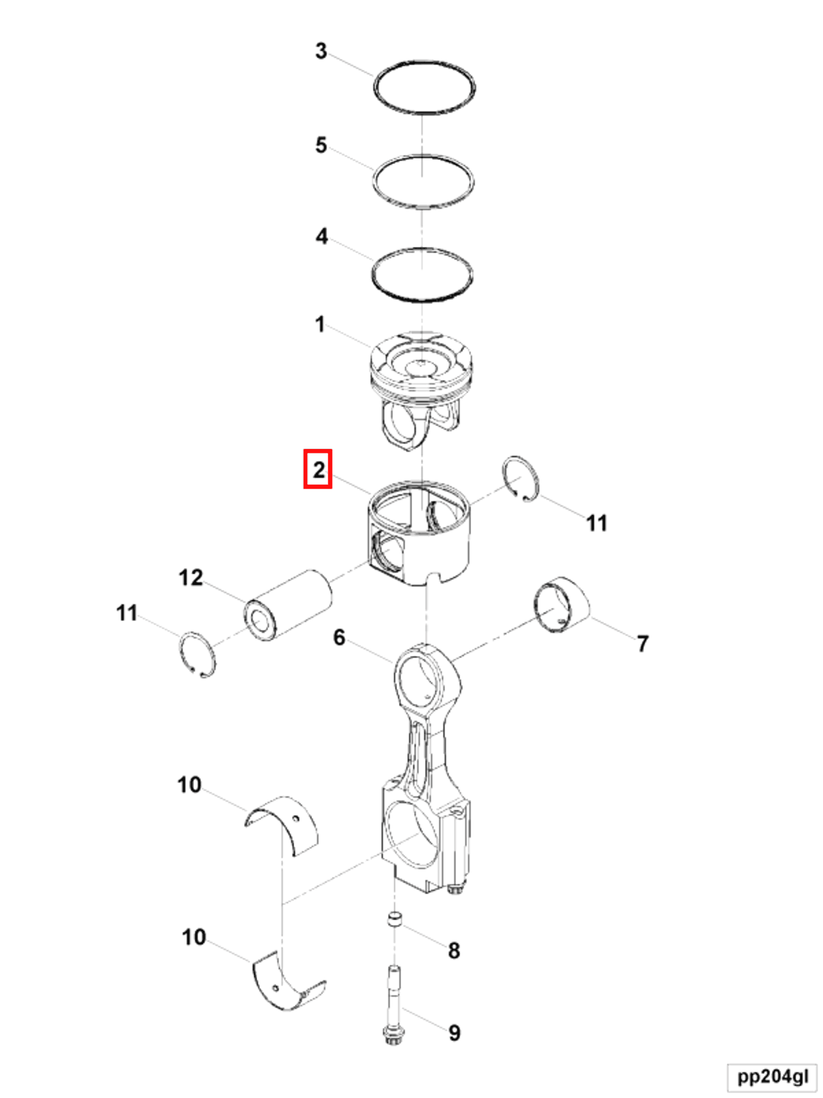Piston | Cummins 4070653 | Piston Skirt