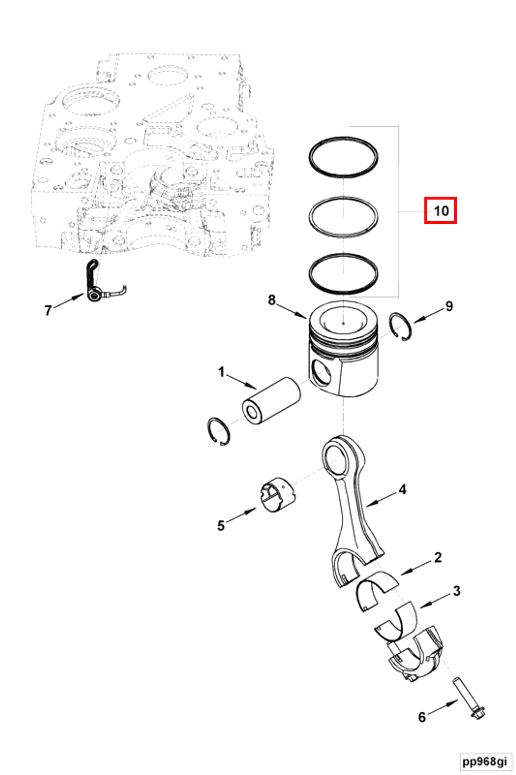 Piston | Cummins 4080711 | Piston Ring Kit