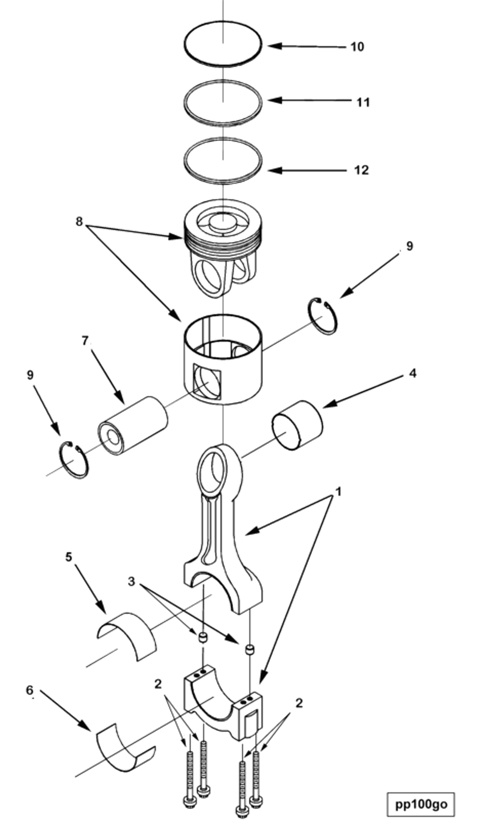 Piston | Cummins 4089154 | Piston Ring Set