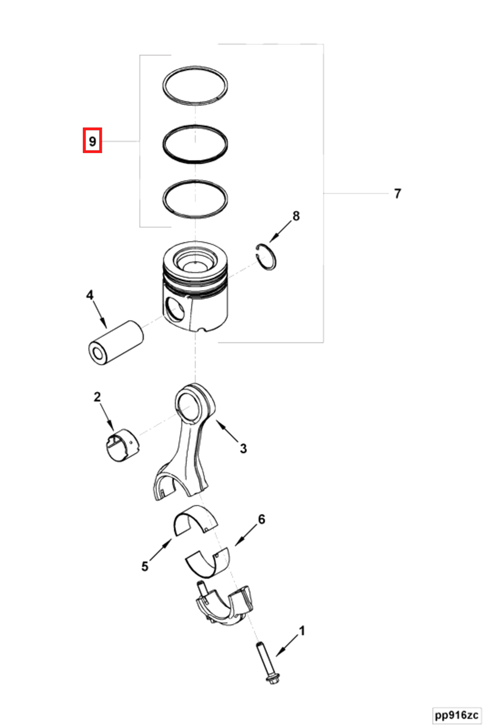 Piston | Cummins 4089452 | Piston Ring Kit