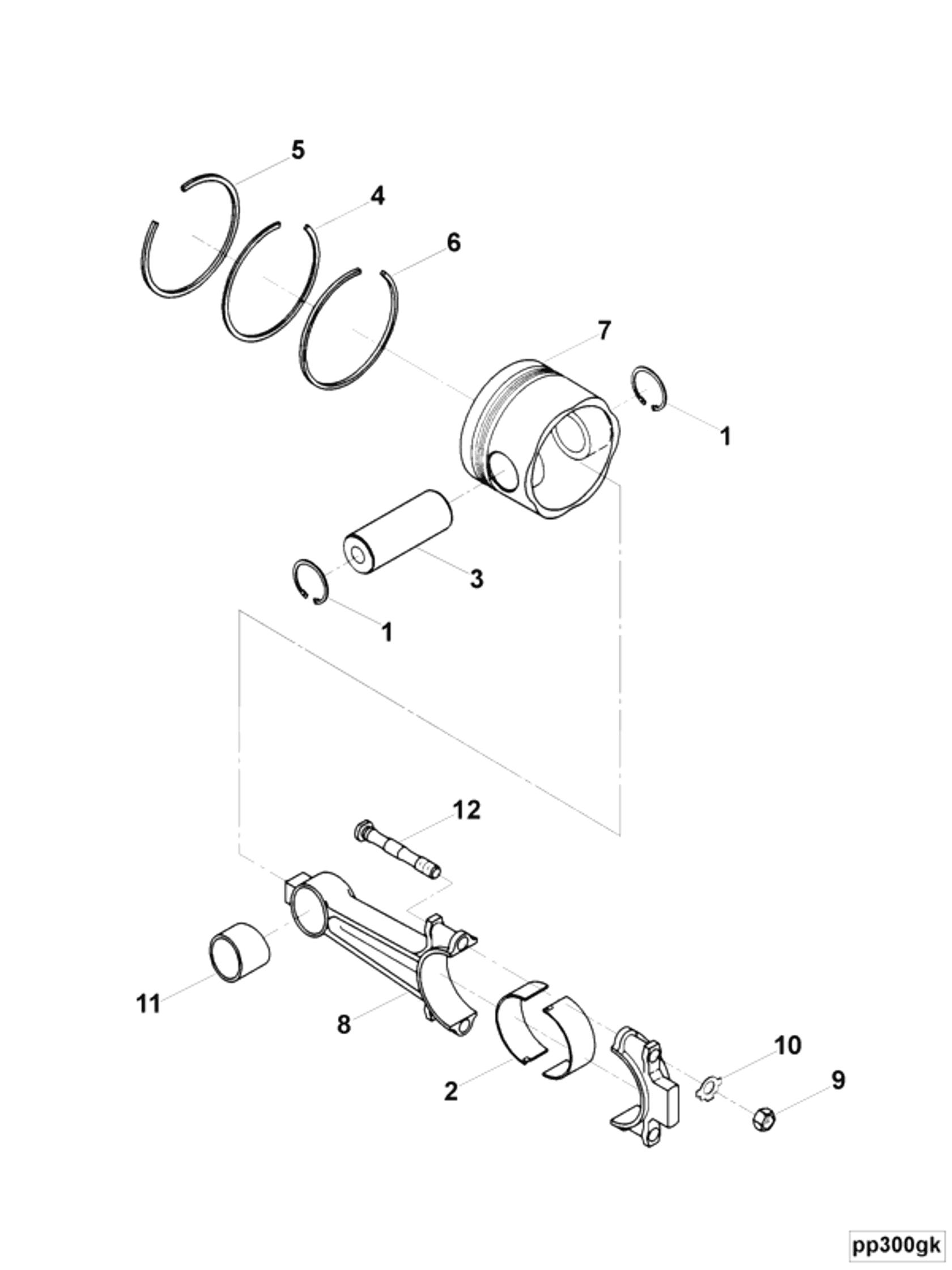 Piston | Cummins 4089793 | Piston Ring Set