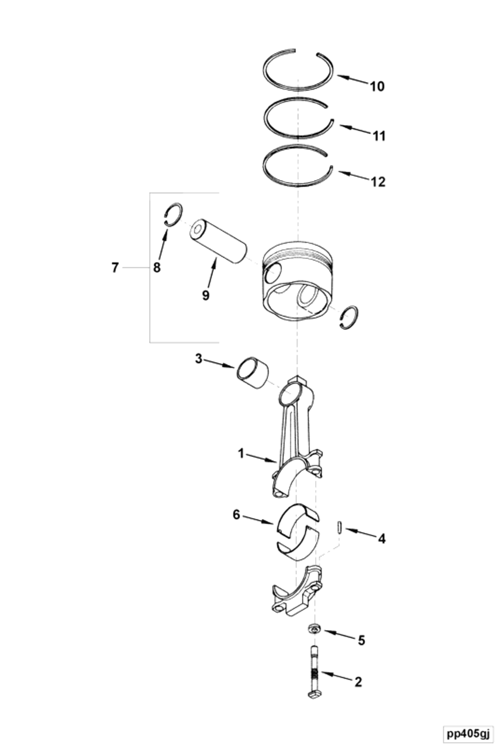 Piston | Cummins 4090028 | Piston Ring Set