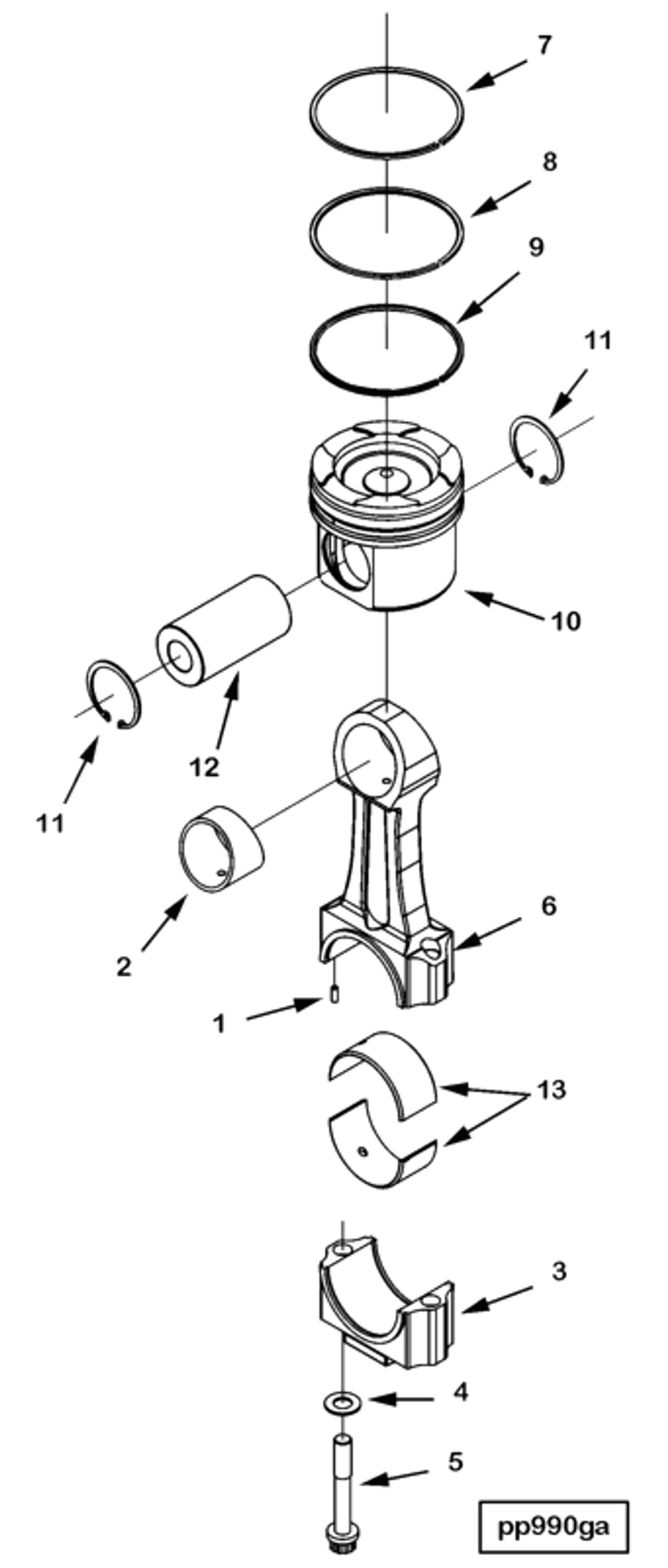 Piston | Cummins 4096675 | Piston Ring Set