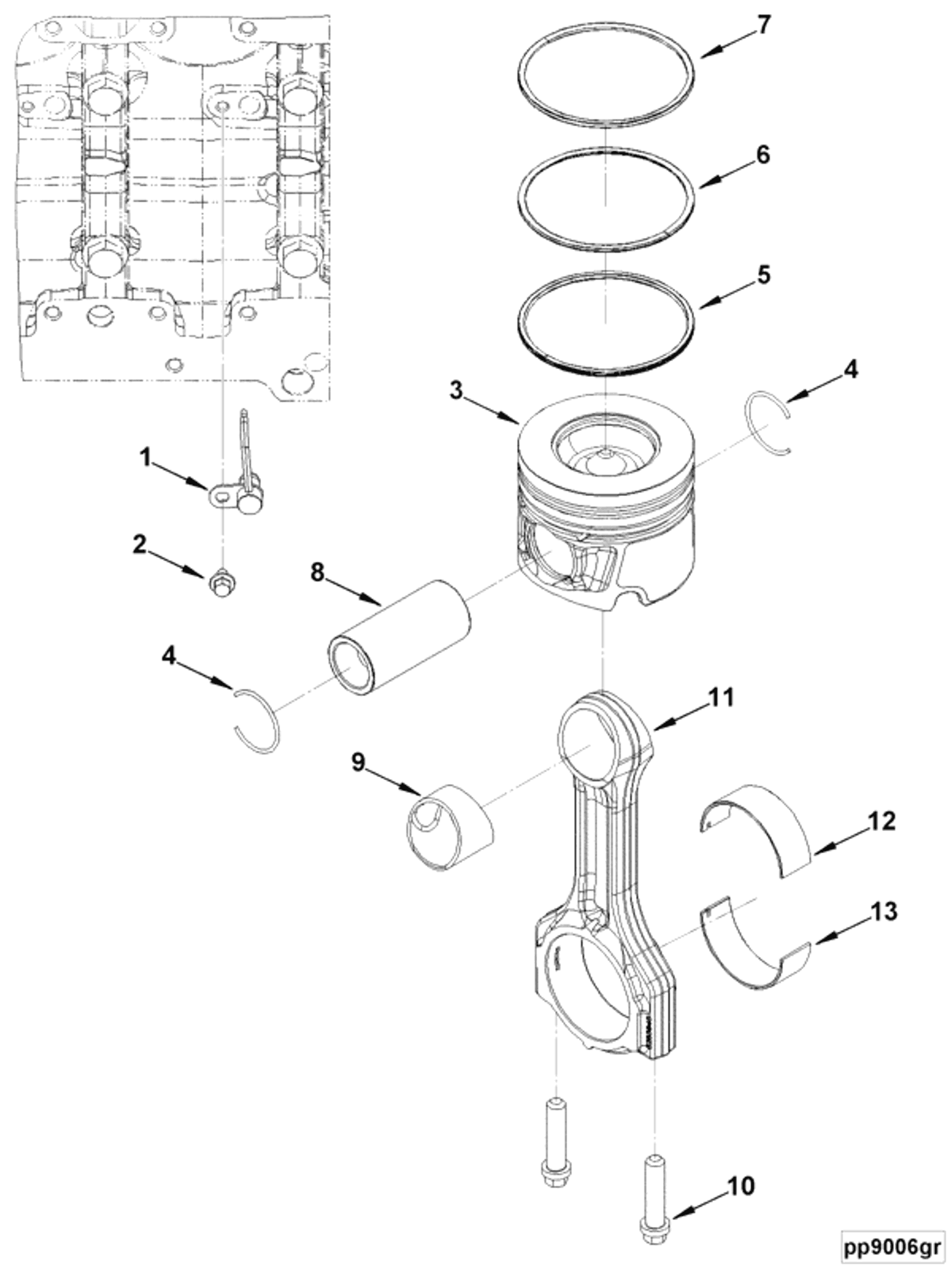 Piston | Cummins 4309423 | Piston Ring Set