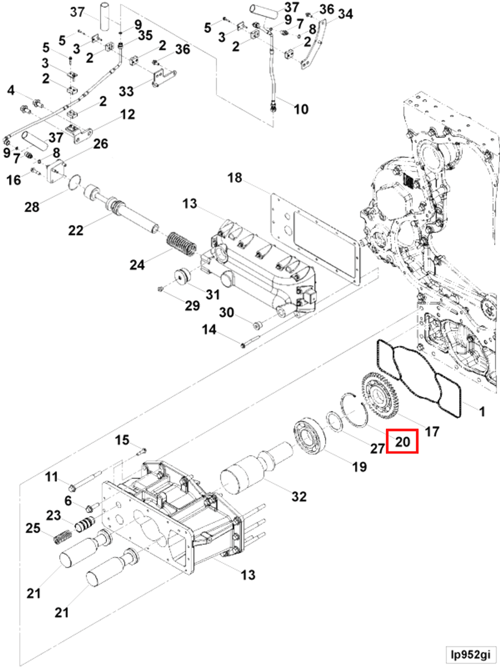 Retainer | Cummins 4349739 | Retaining Ring