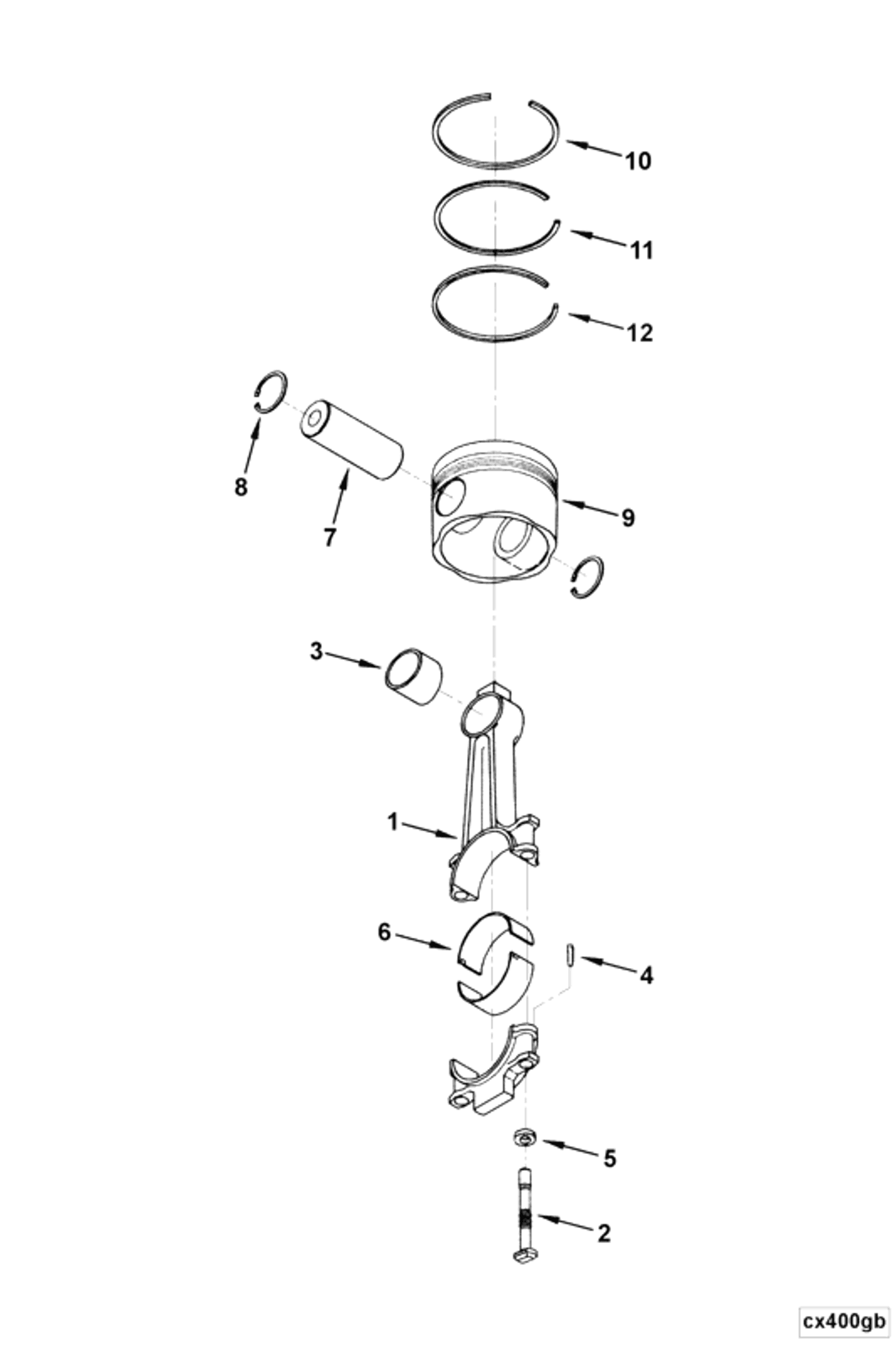 Piston | Cummins 4352358 | Piston Ring Set