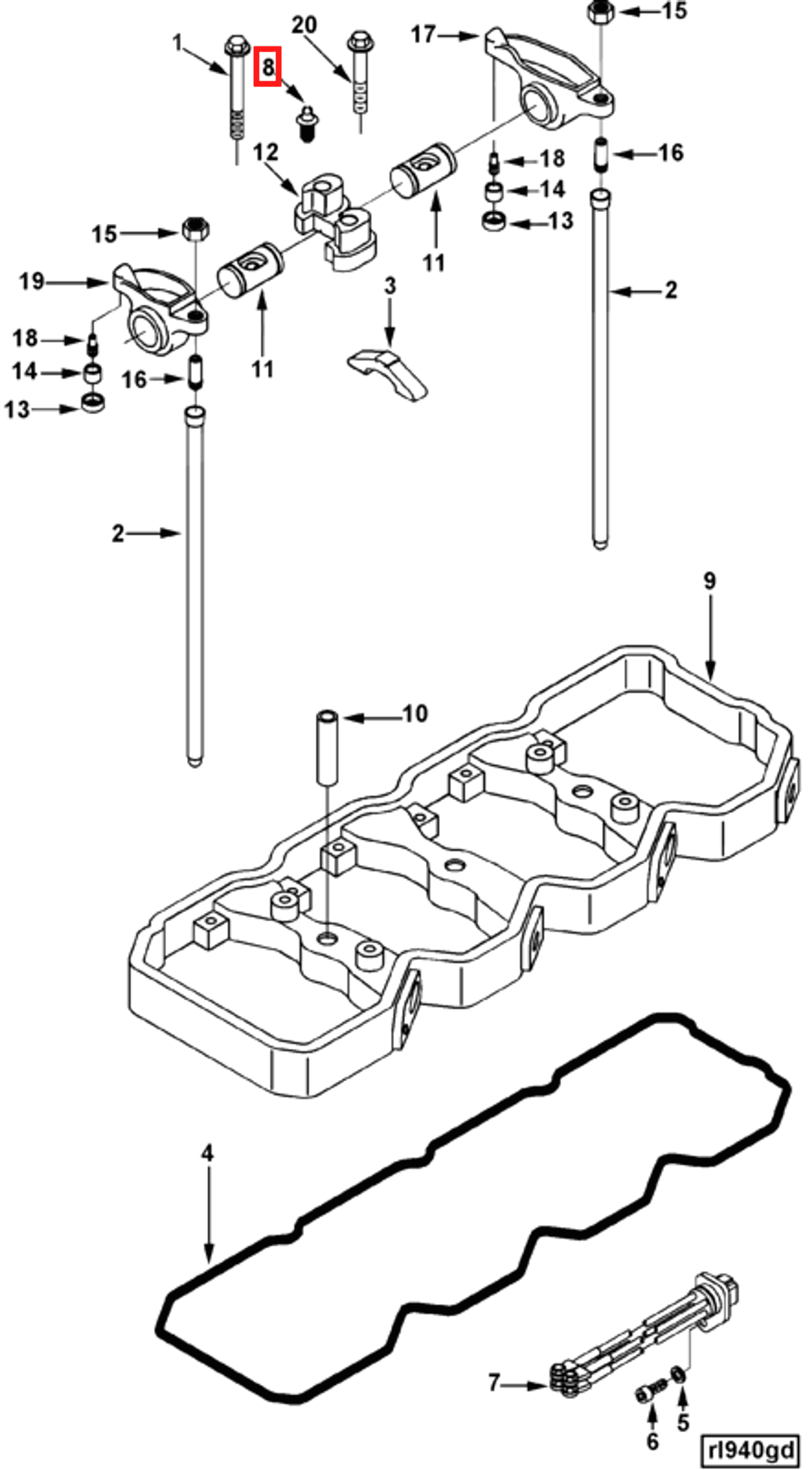 Retainer | Cummins 4895867 | Wire Retaining Clip