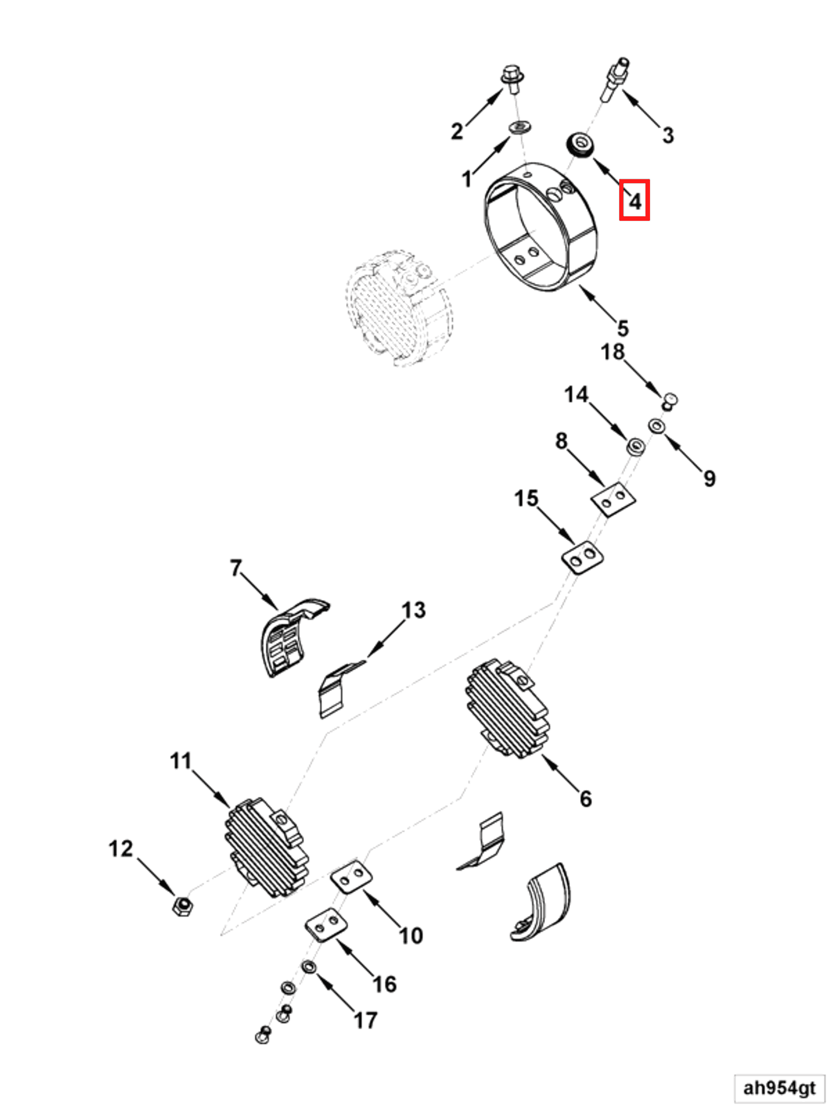 Retainer | Cummins 4896355 | Cover Retainer