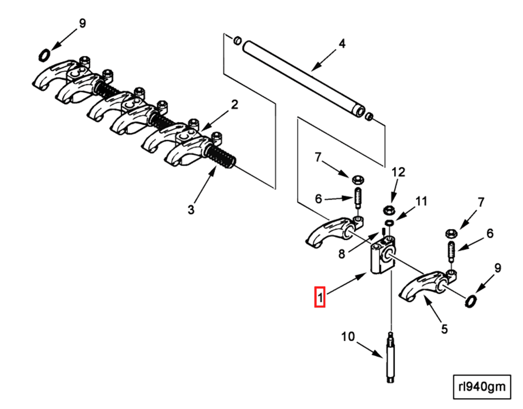 Rocker | Cummins 4900412 | Rocker Lever Support