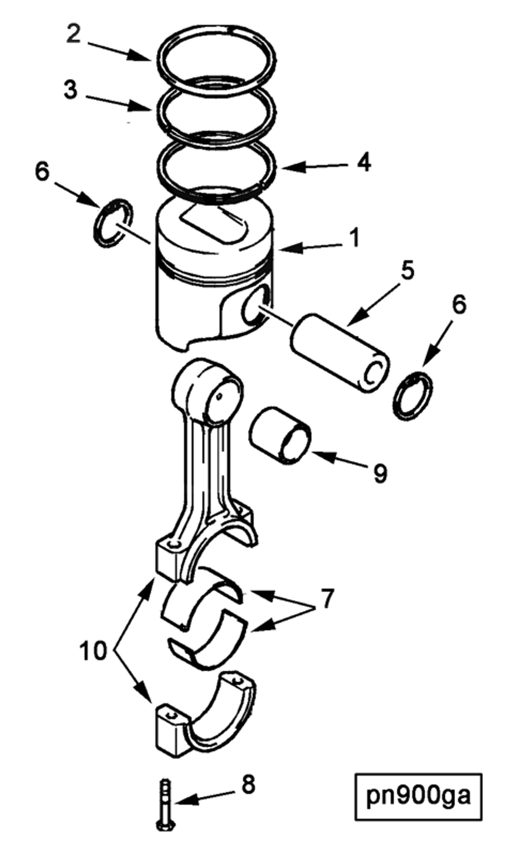 Piston | Cummins 4900498 | Piston Ring Set