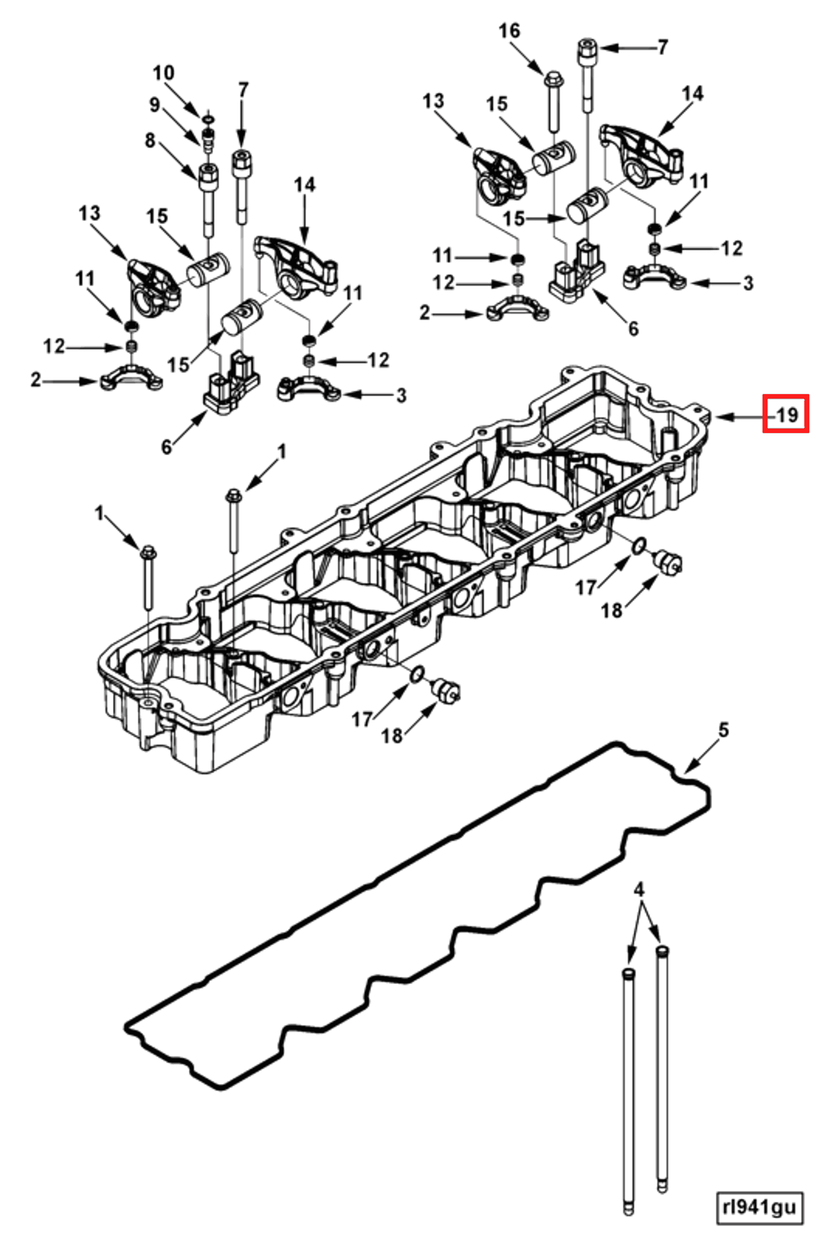 Rocker | Cummins 4934678 | Rocker Lever Housing