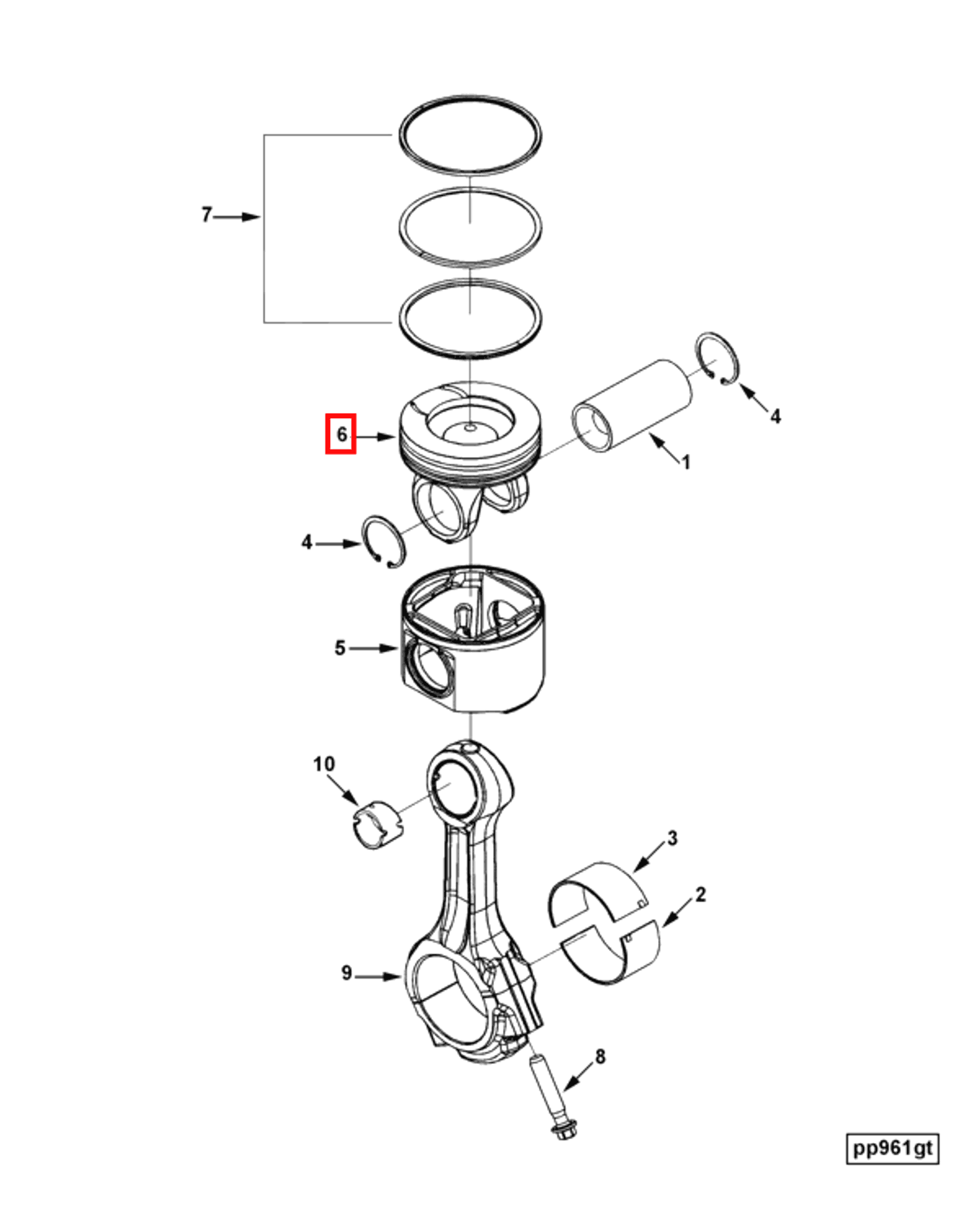 Piston | Cummins 4941396 | Piston Top