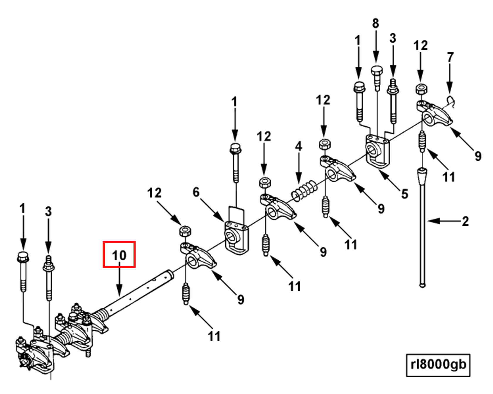 Rocker | Cummins 4944191 | Rocker Lever Shaft