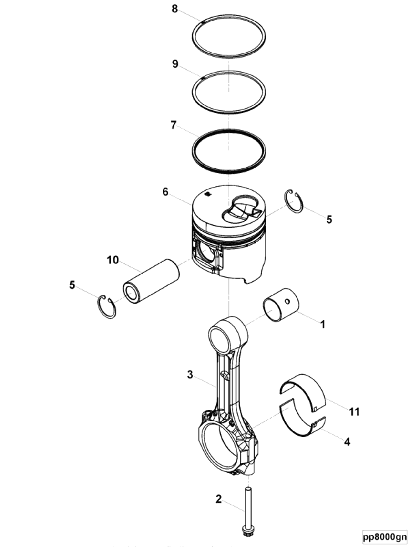 Piston | Cummins 4945017 | Piston Ring Kit