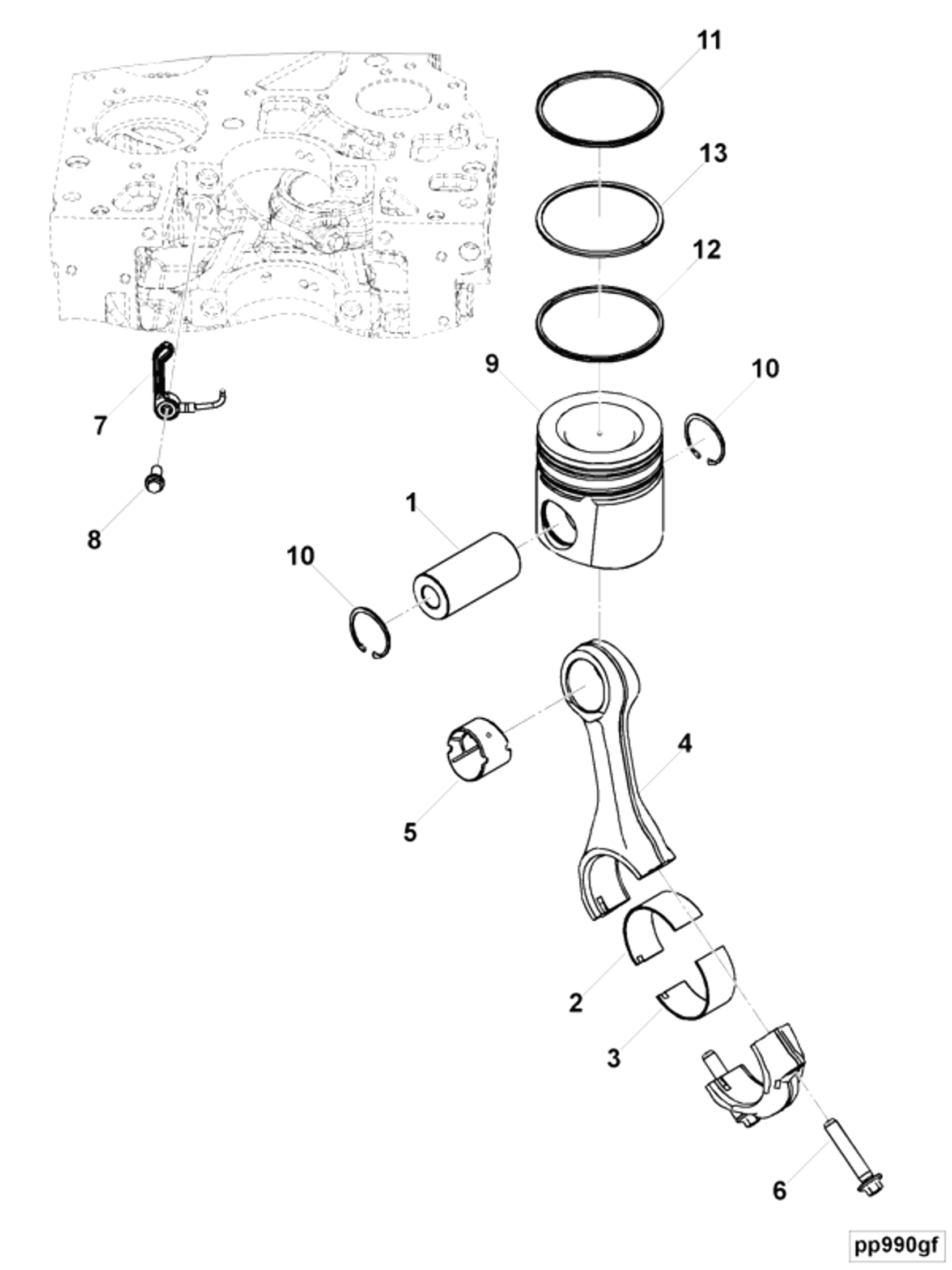 Piston | Cummins 4955169 | Piston Ring Set
