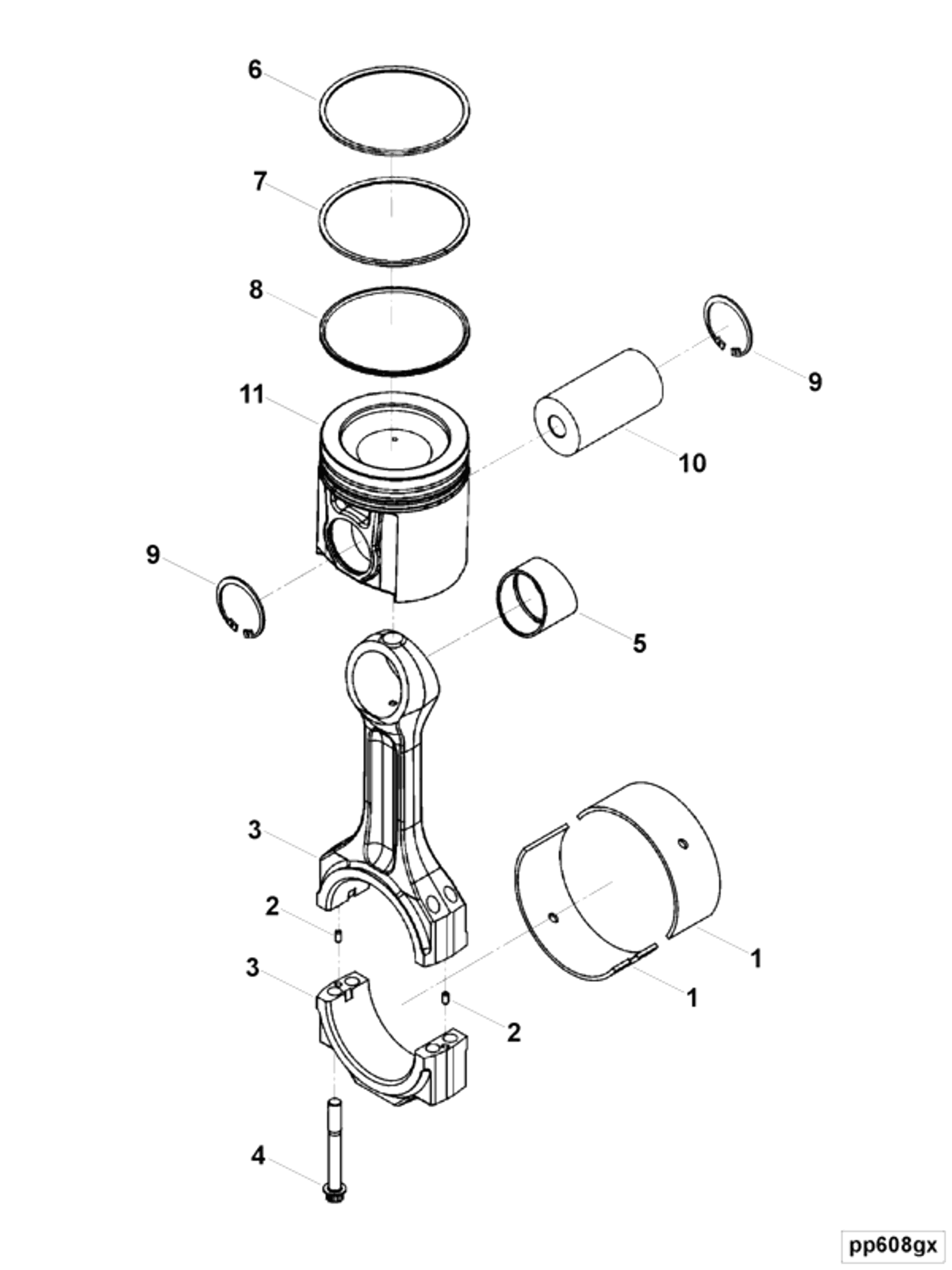 Piston | Cummins 4955327 | Piston Ring Set