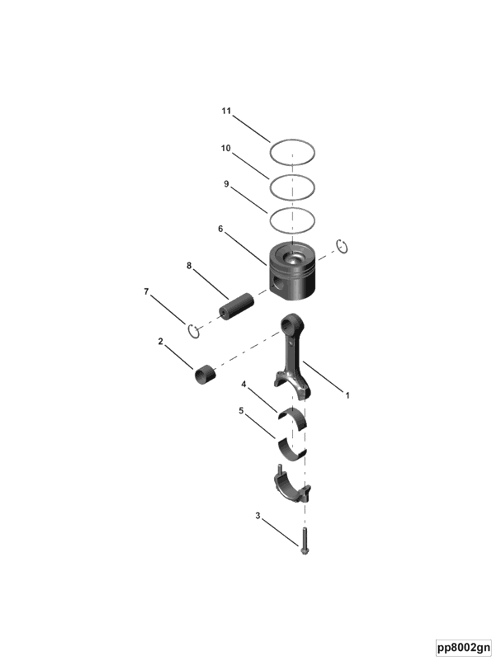 Piston | Cummins 4955433 | Piston Ring Set