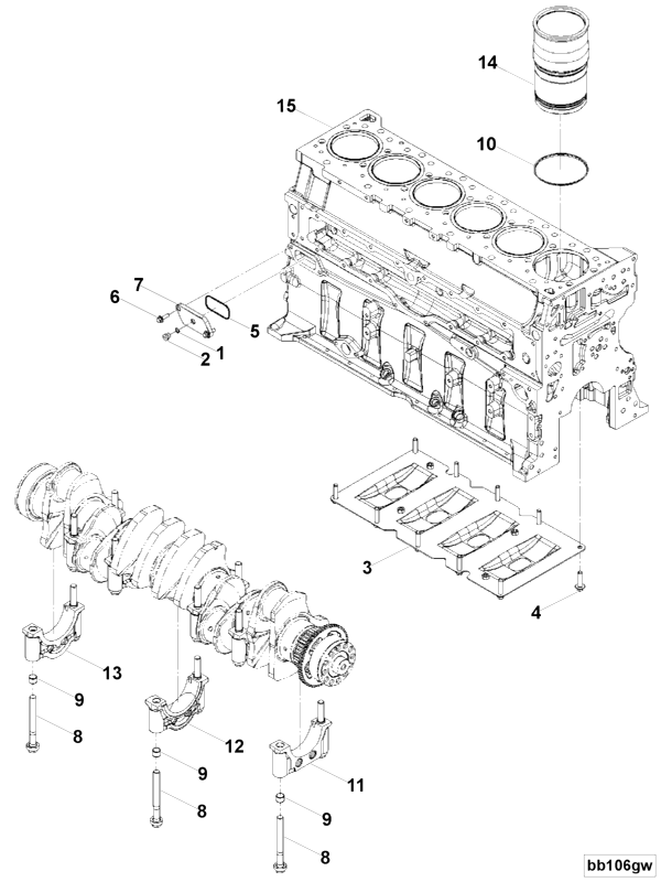 Cylinder Blok | Cummins 4955501 | Cylinder Block Hardware Kit