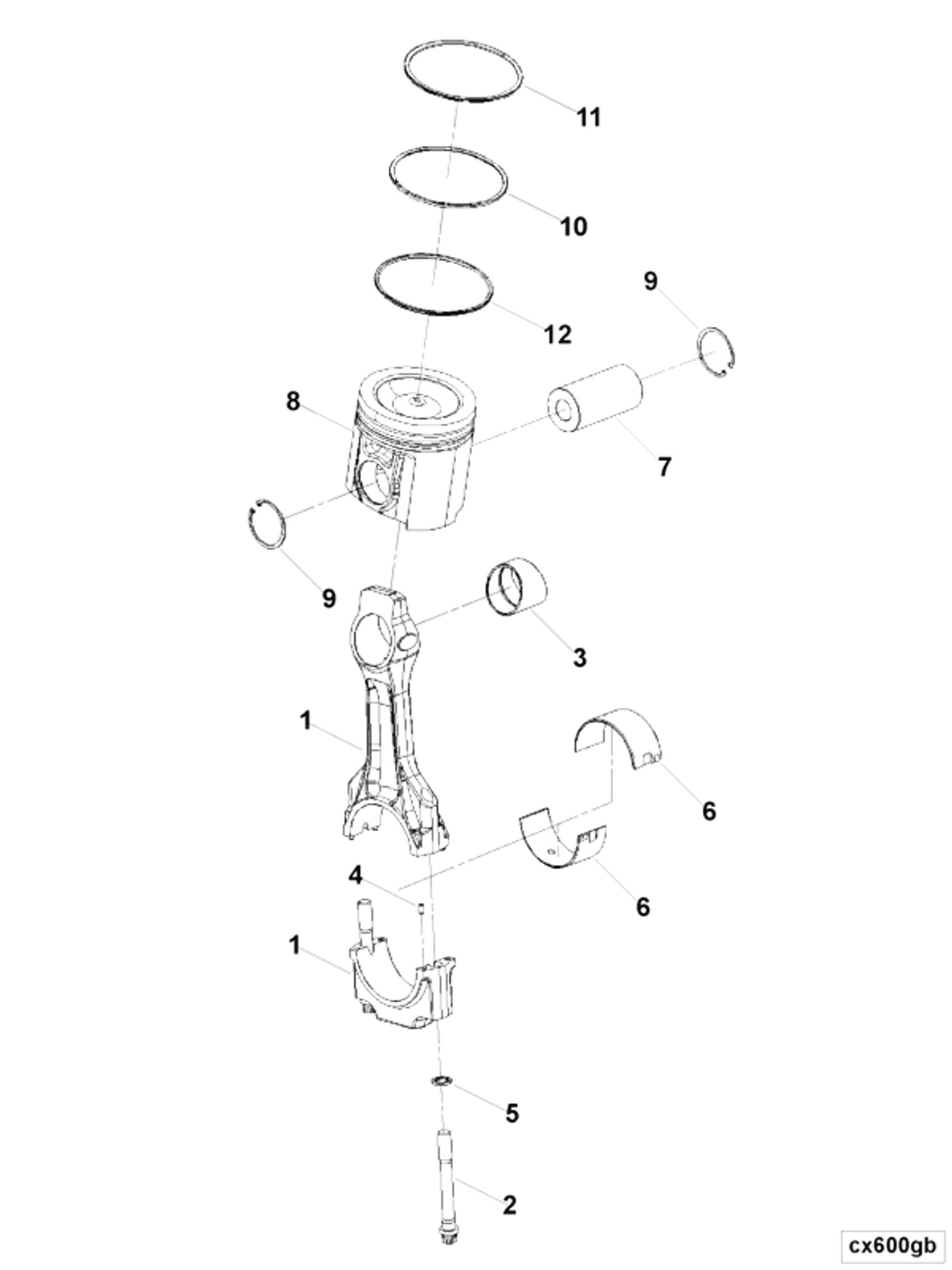 Piston | Cummins 4955976 | Piston Ring Set