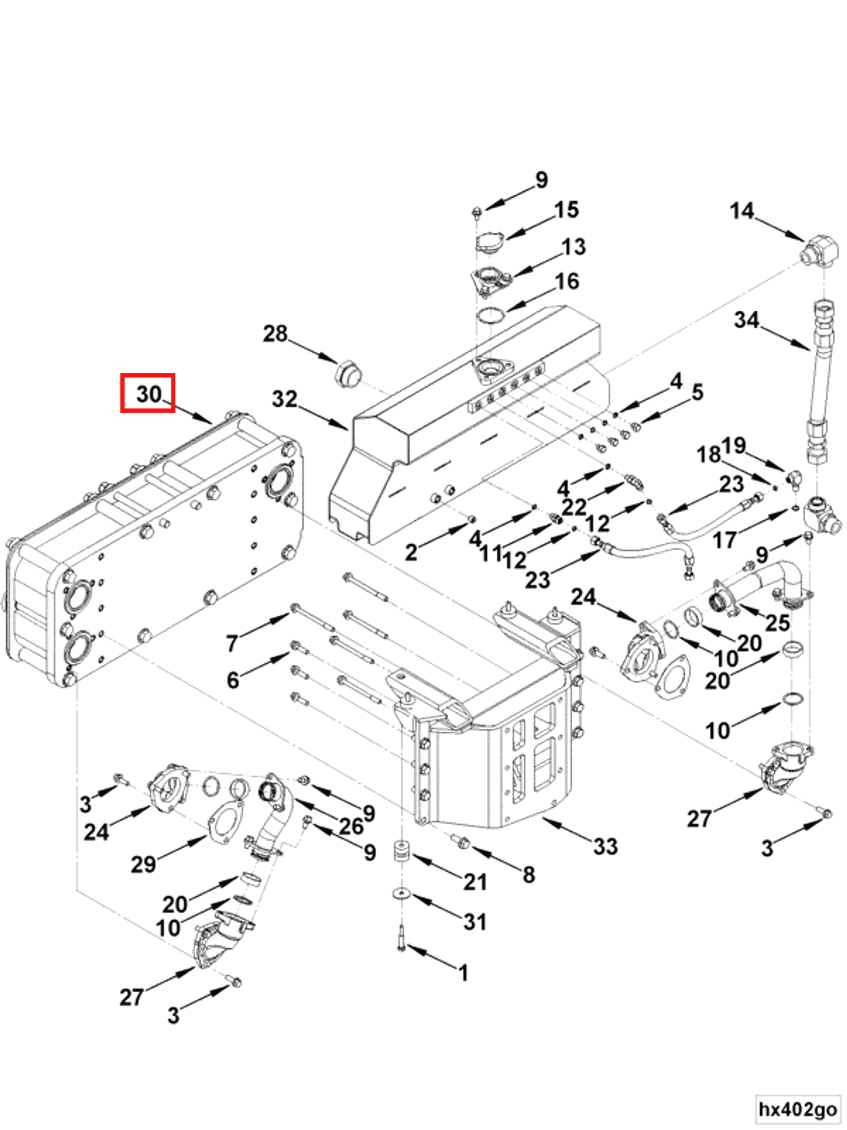 Heat Exchanger | Cummins 4959469 | Heat Exchanger