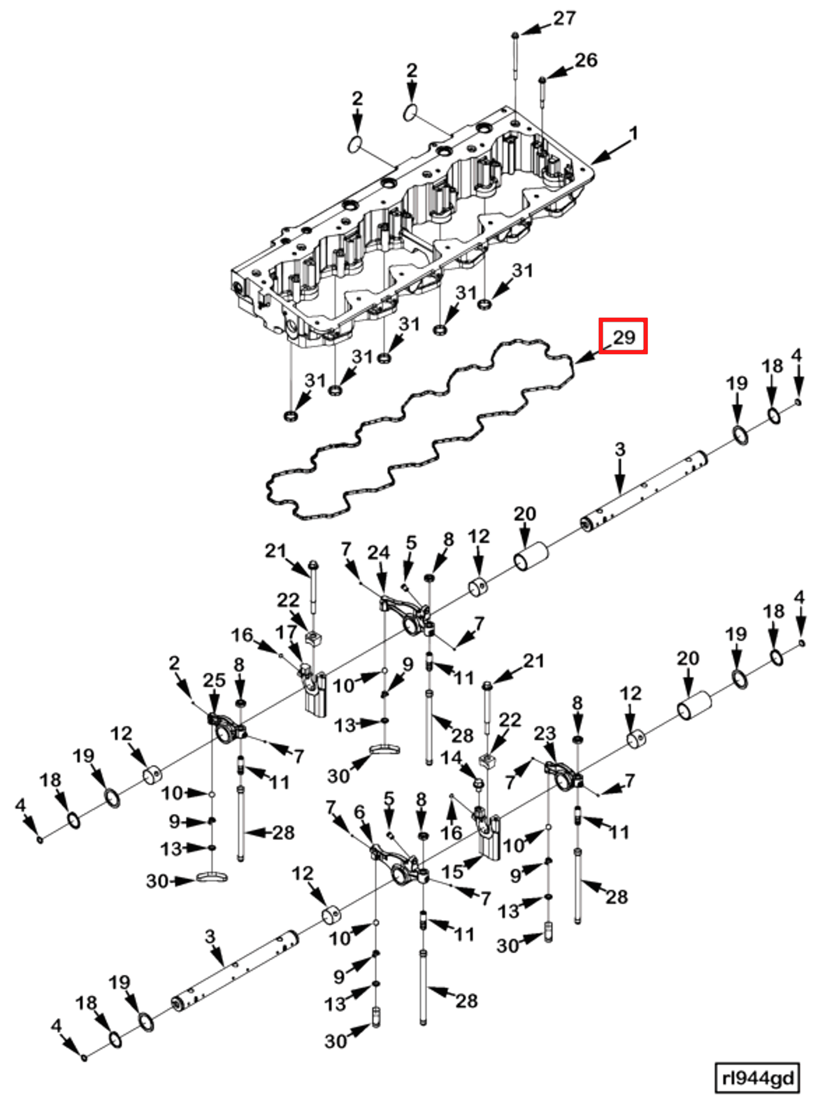 Rocker | Cummins 4975214 | Rocker Lever Housing Seal