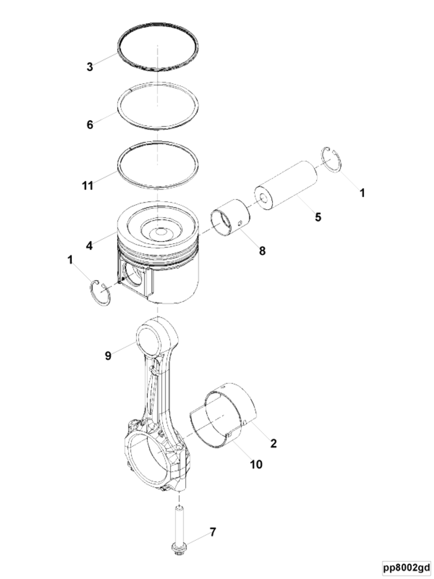 Piston | Cummins 4992413 | Piston Ring Set
