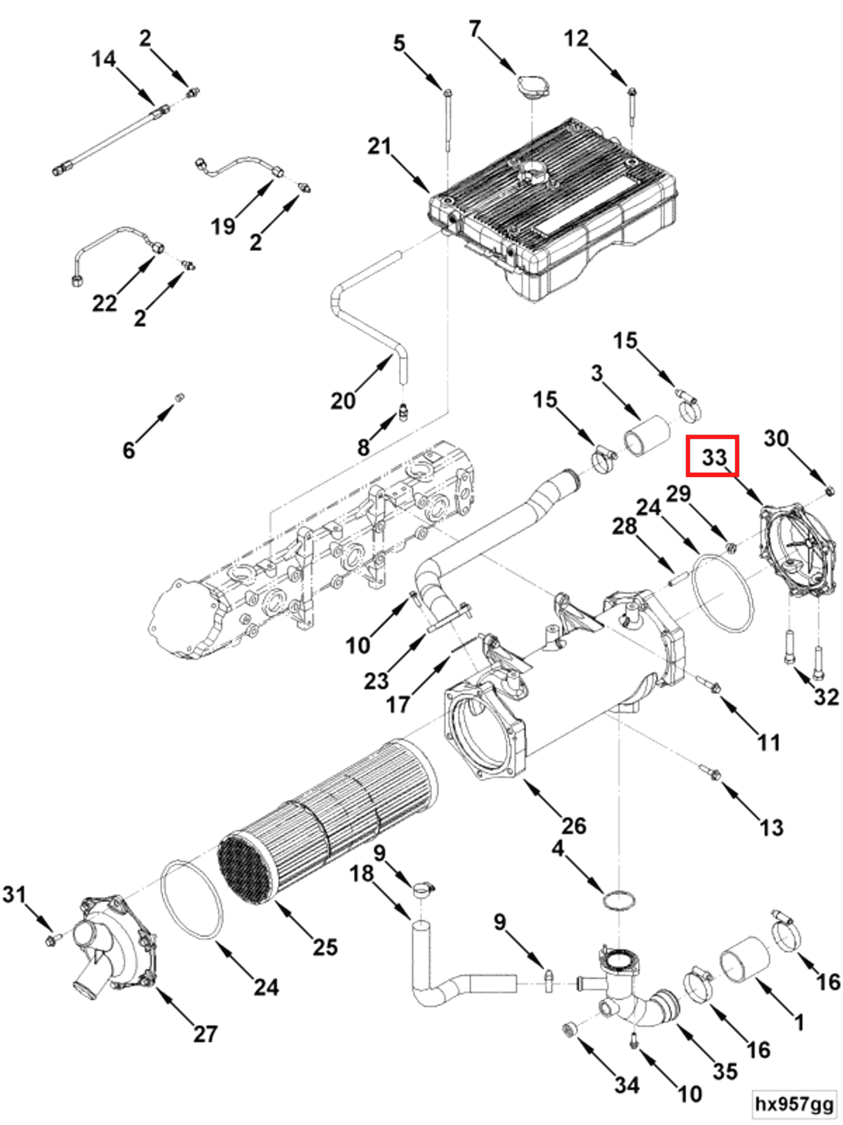 Heat Exchanger | Cummins 5291826 | Heat Exchanger Cover